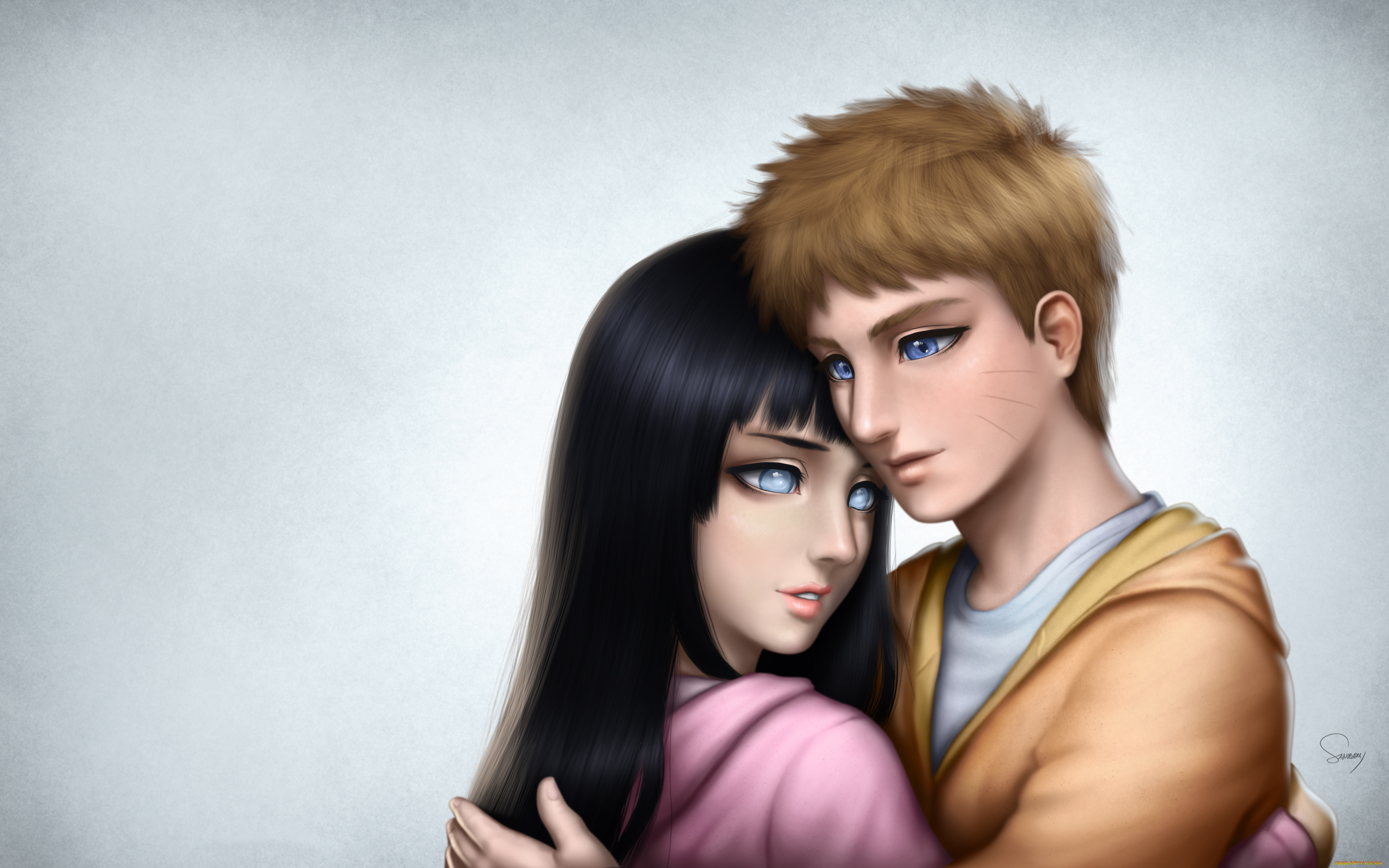 аниме, naruto, art, samdelatorre, uzumaki, hyuga, hinata