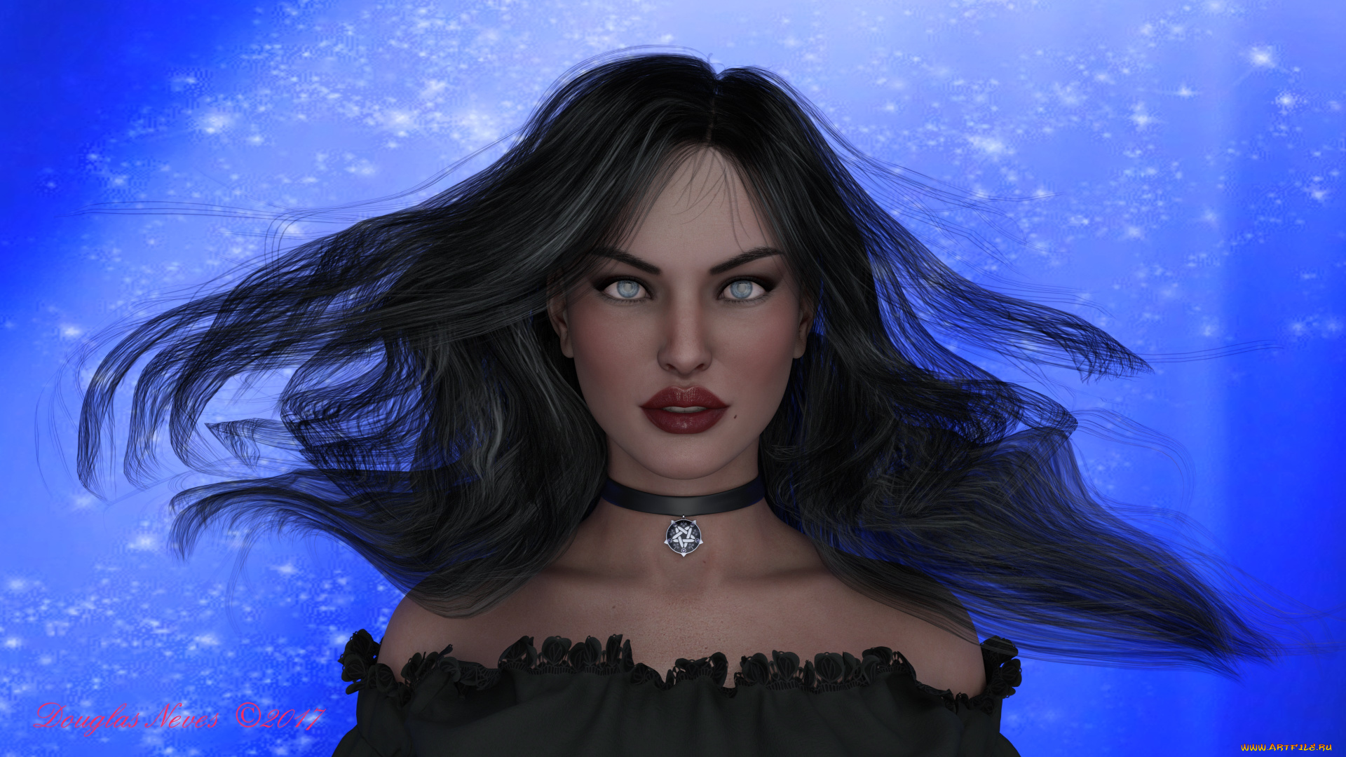 3д, графика, портрет, , portraits, фон, взгляд, девушка