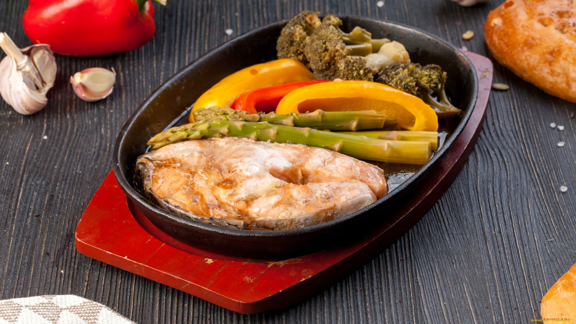 еда, рыба, , морепродукты, , суши, , роллы, перец, чеснок, спаржа