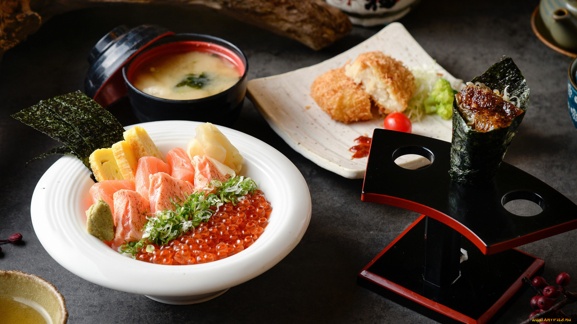 еда, рыба, , морепродукты, , суши, , роллы, суп, икра, сервировка