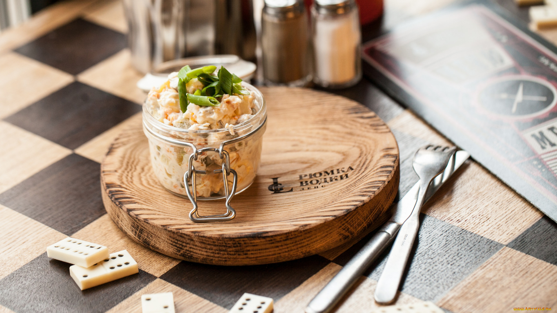 еда, салаты, , закуски, домино, салат, закуска