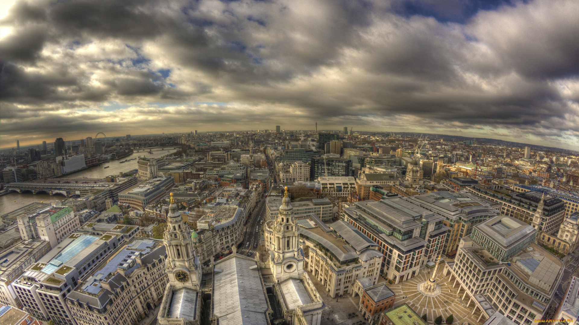 города, -, панорамы, простор