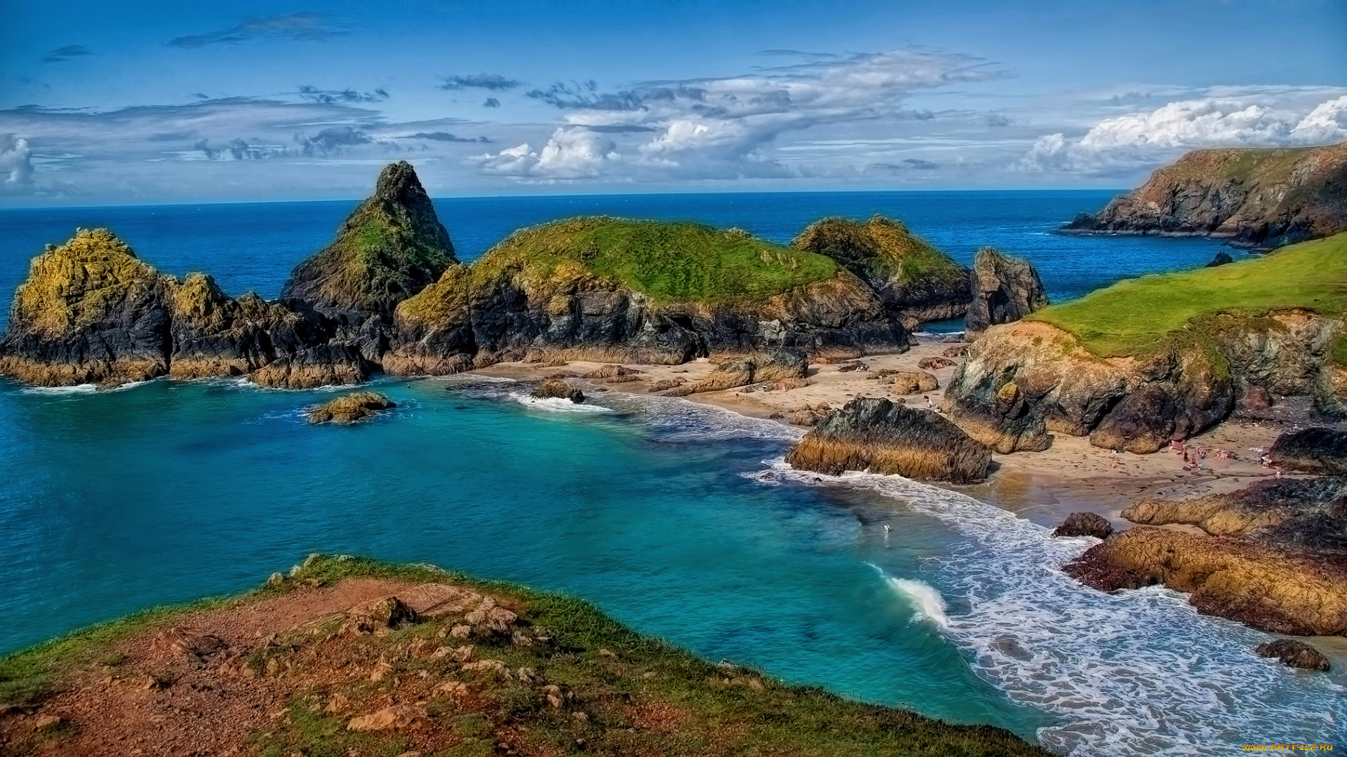 природа, побережье, простор