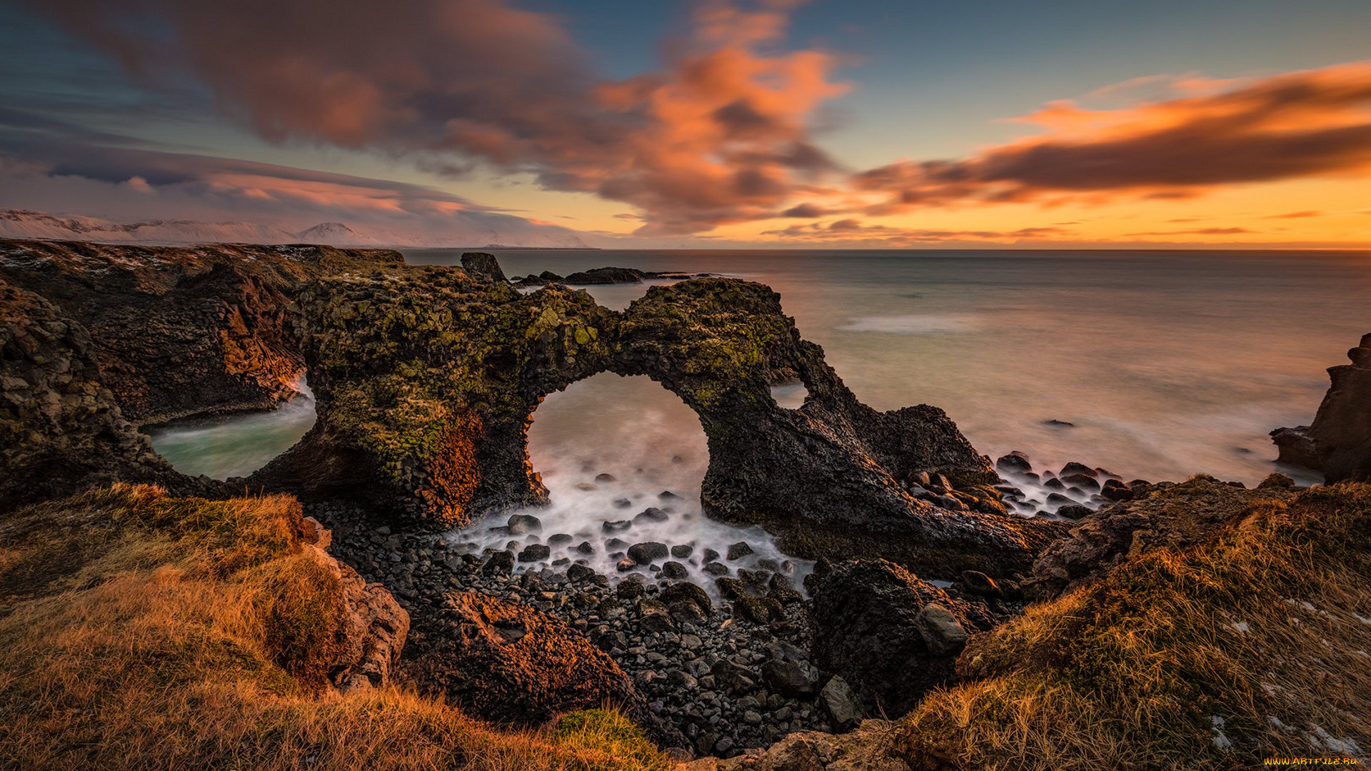 природа, побережье, простор