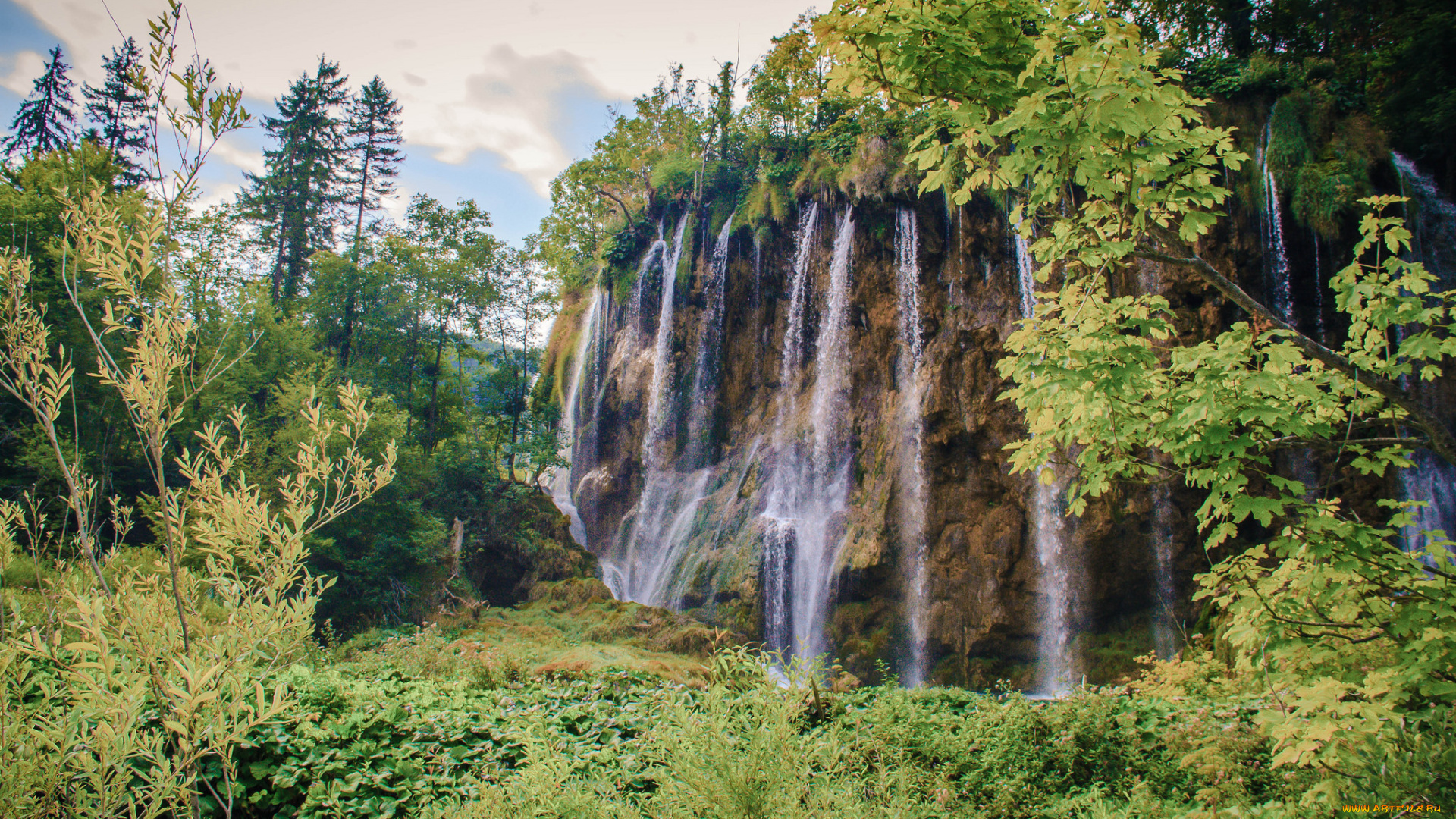 природа, водопады, простор