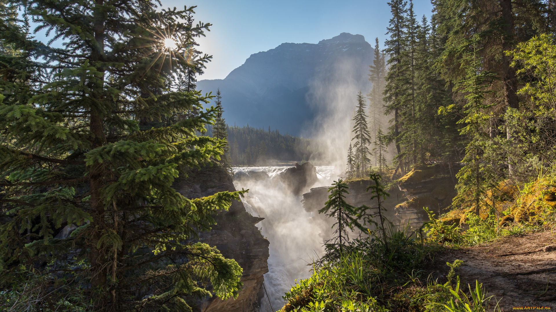 природа, водопады, простор