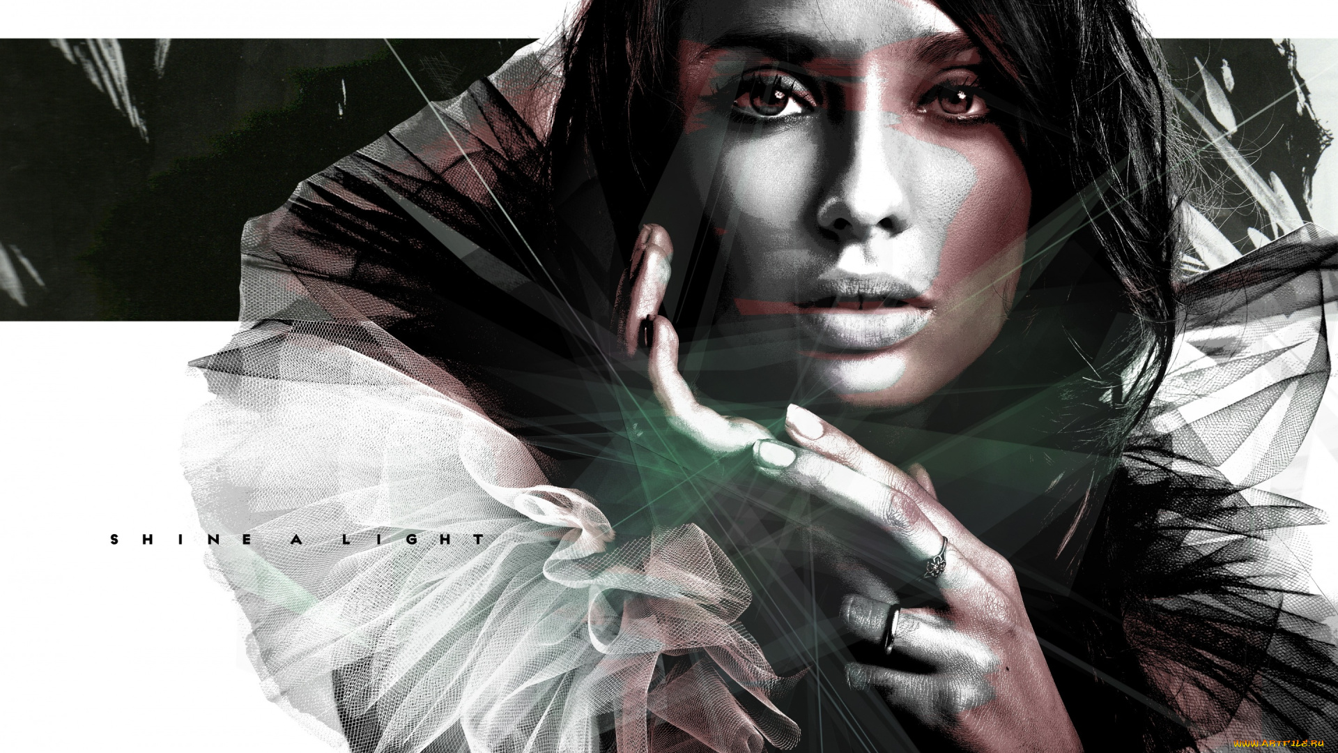 разное, компьютерный, дизайн, лицо, девушка, арт, портрет