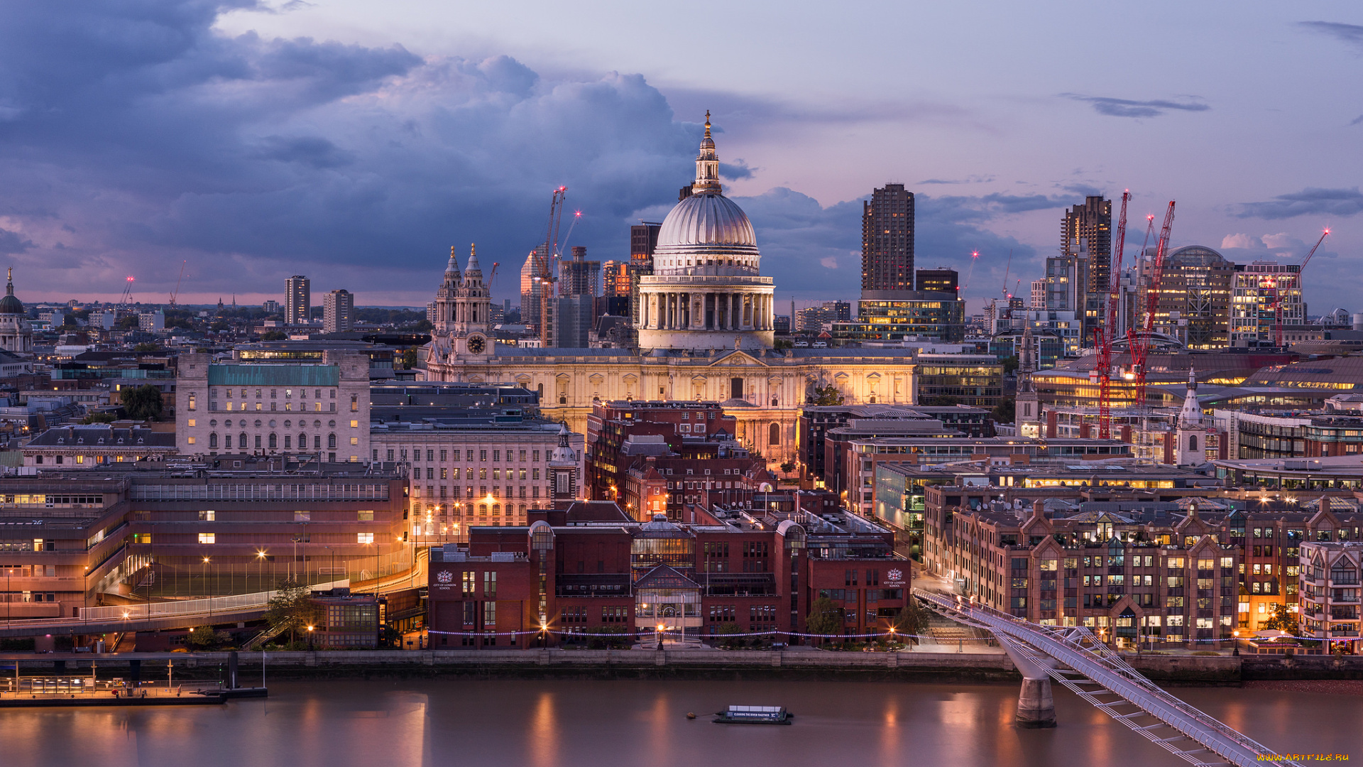 st, , paul`s, cathedral, города, лондон, , великобритания, панорама, собор