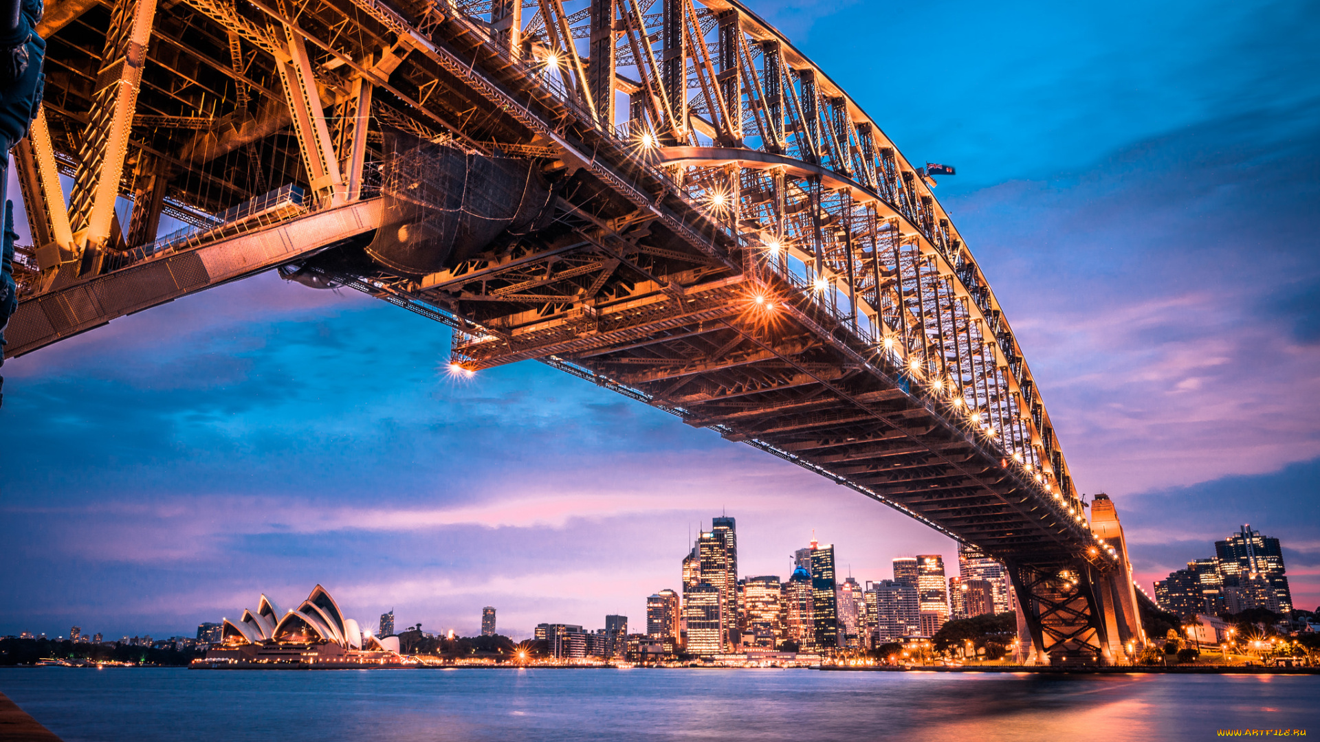 sydney, harbour, bridge, города, сидней, , австралия, гавань, мост