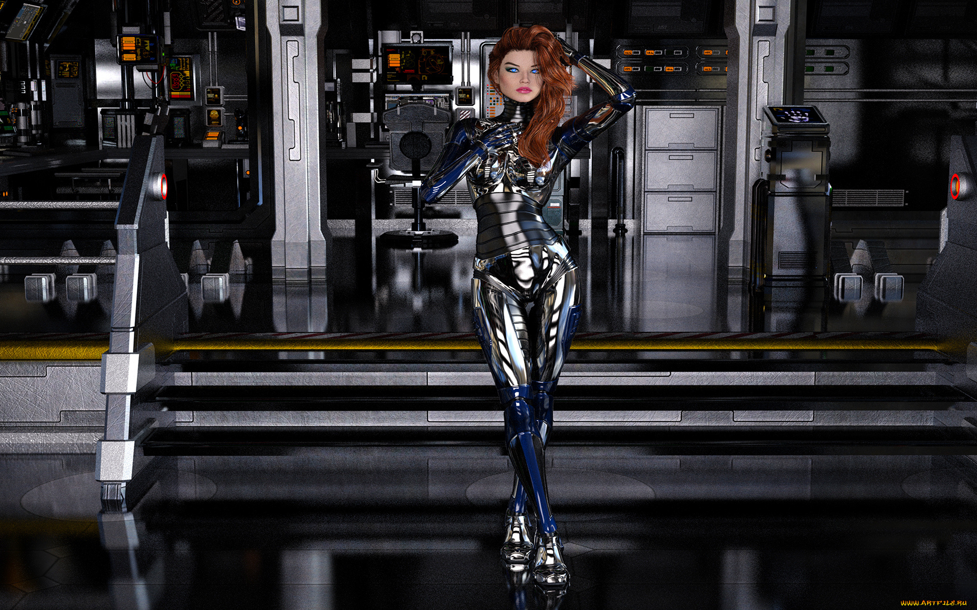 3д, графика, фантазия, , fantasy, фон, взгляд, девушка