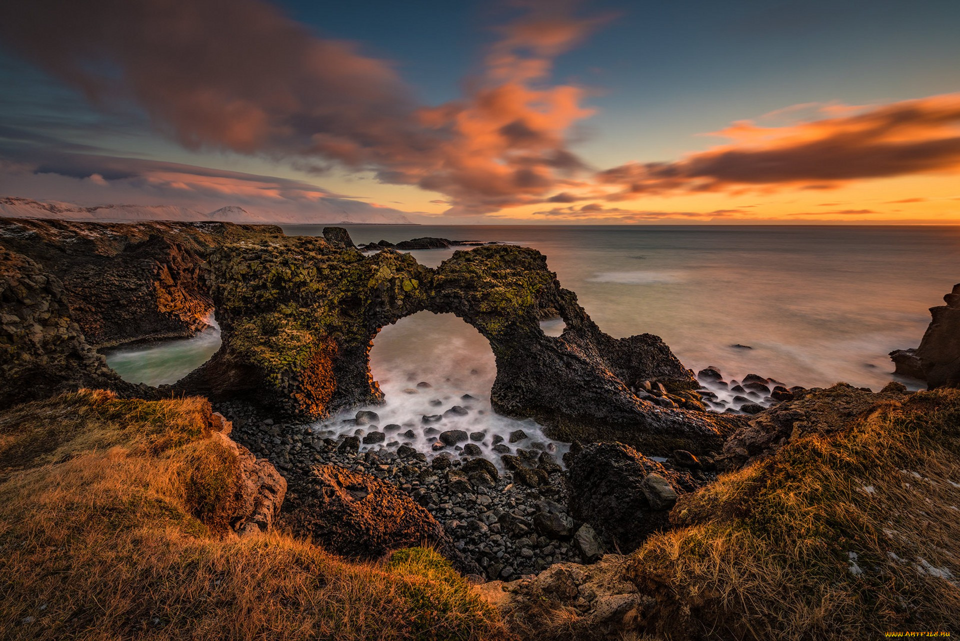 природа, побережье, простор