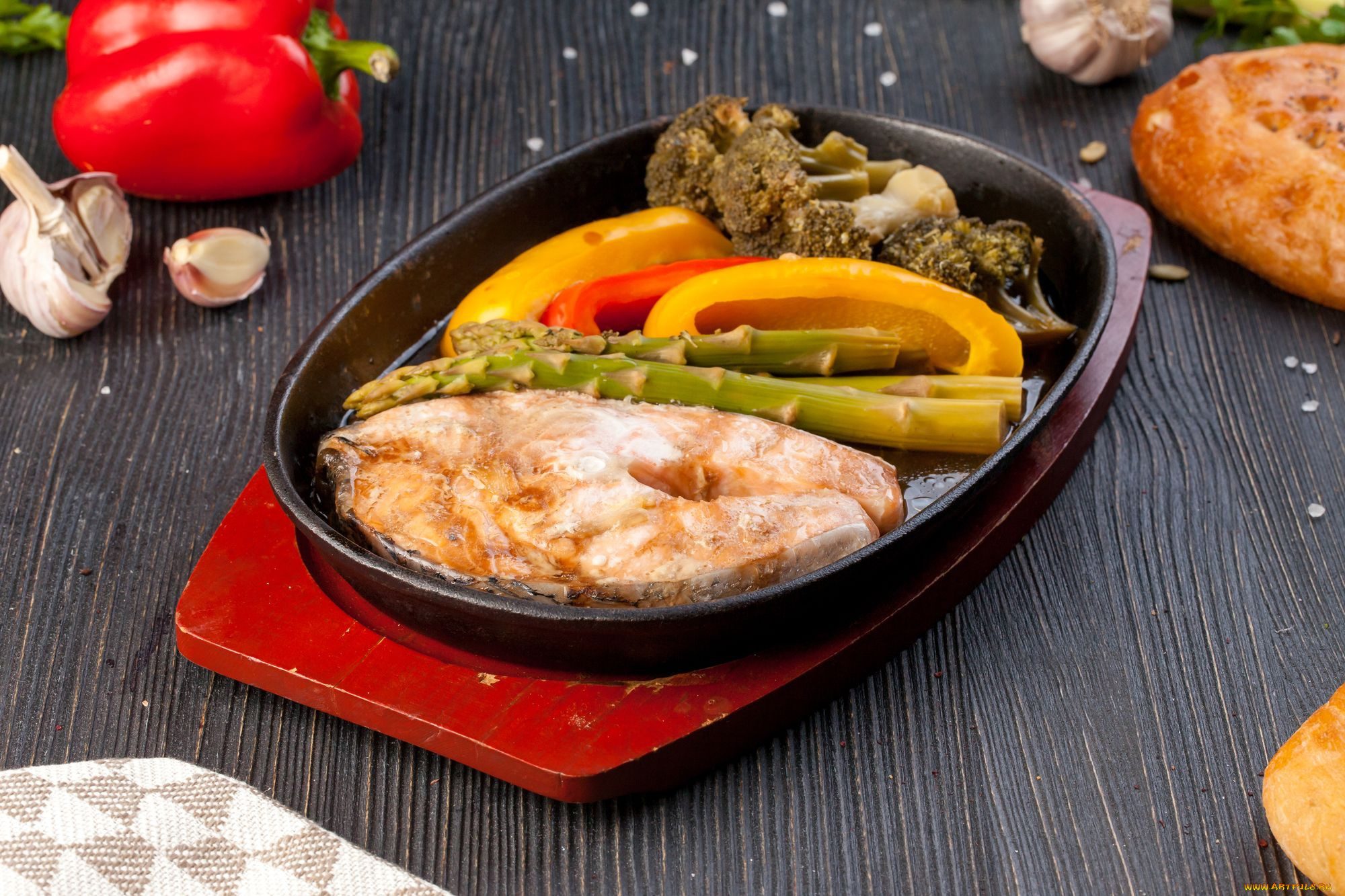 еда, рыба, , морепродукты, , суши, , роллы, перец, чеснок, спаржа