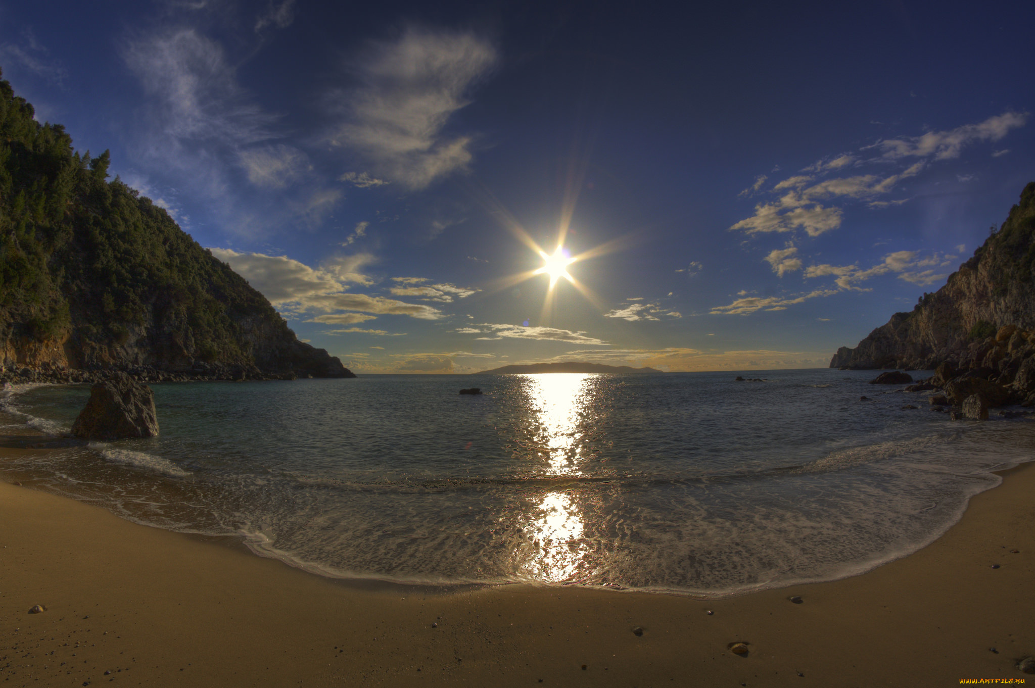 природа, побережье, простор