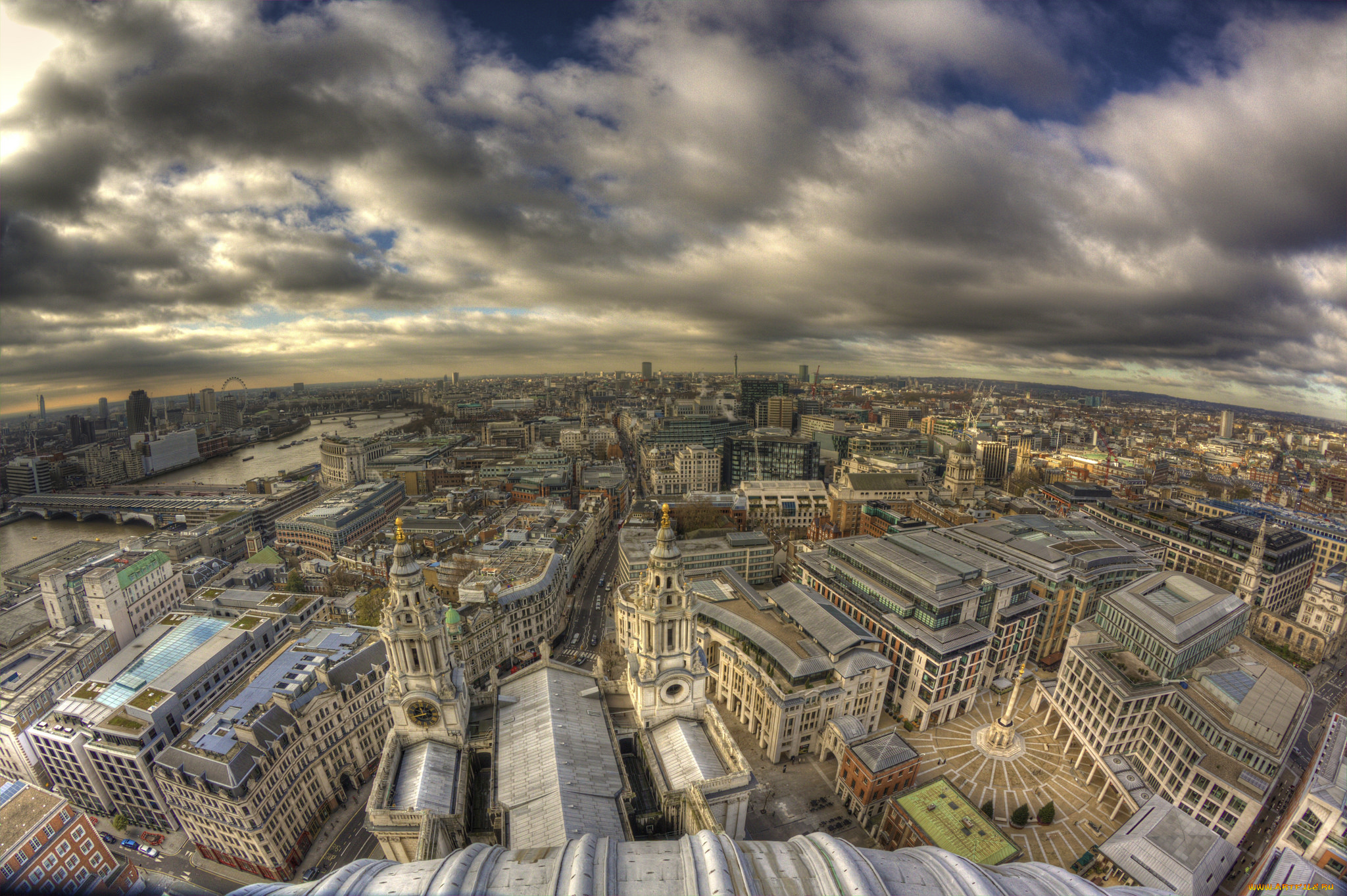 города, -, панорамы, простор