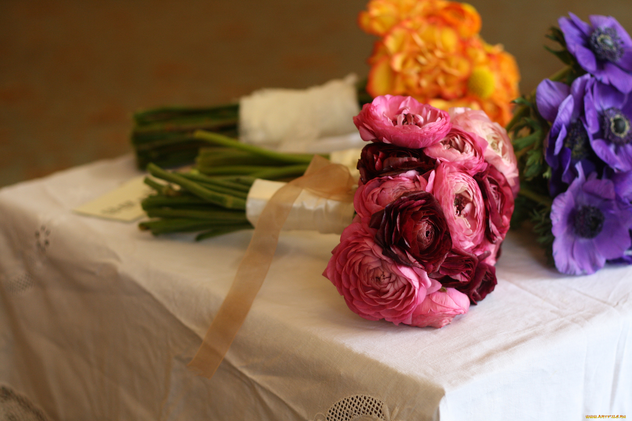 цветы, розовые, букет