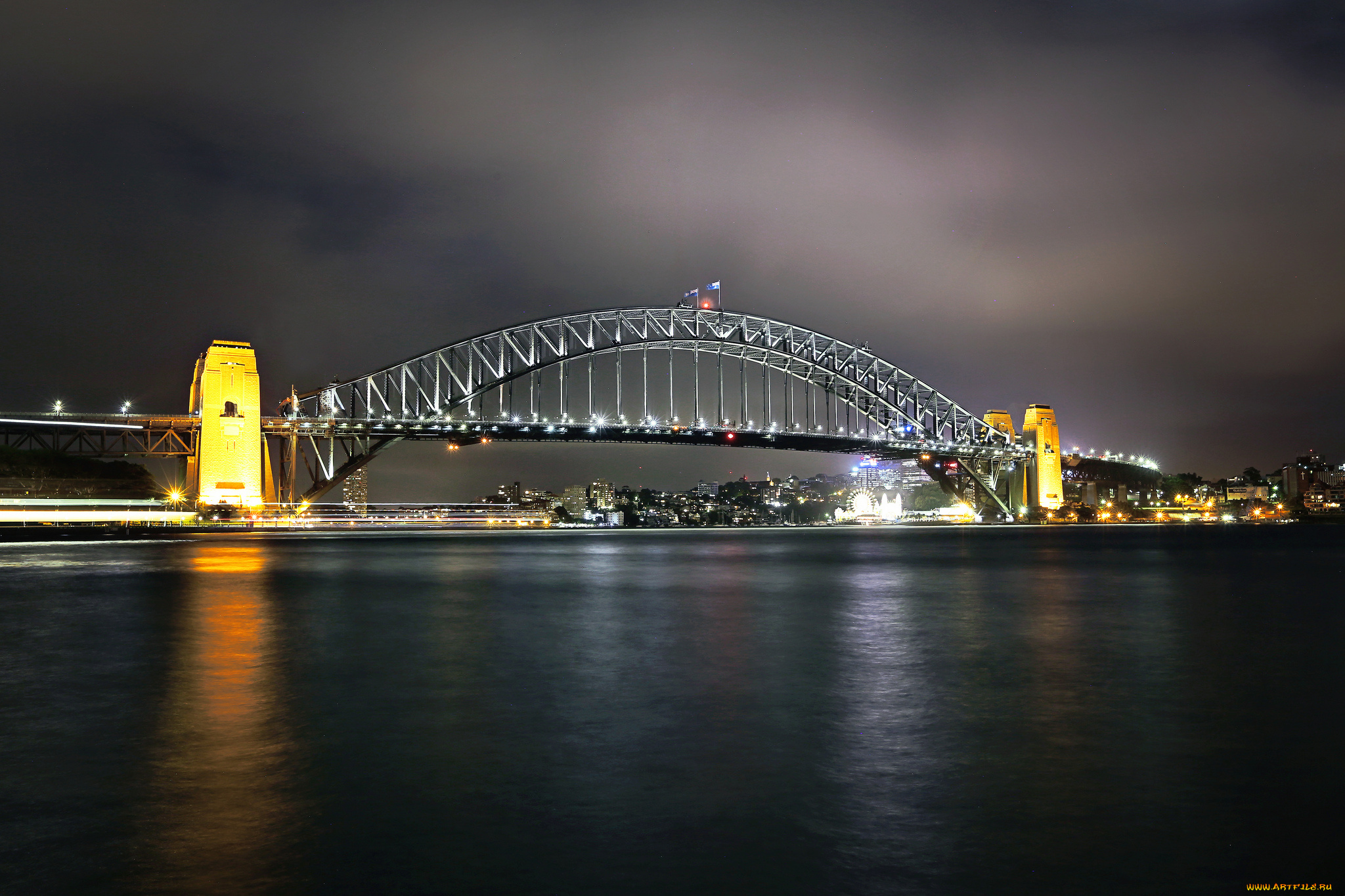 sydney, harbour, bridge, города, сидней, , австралия, гавань, мост
