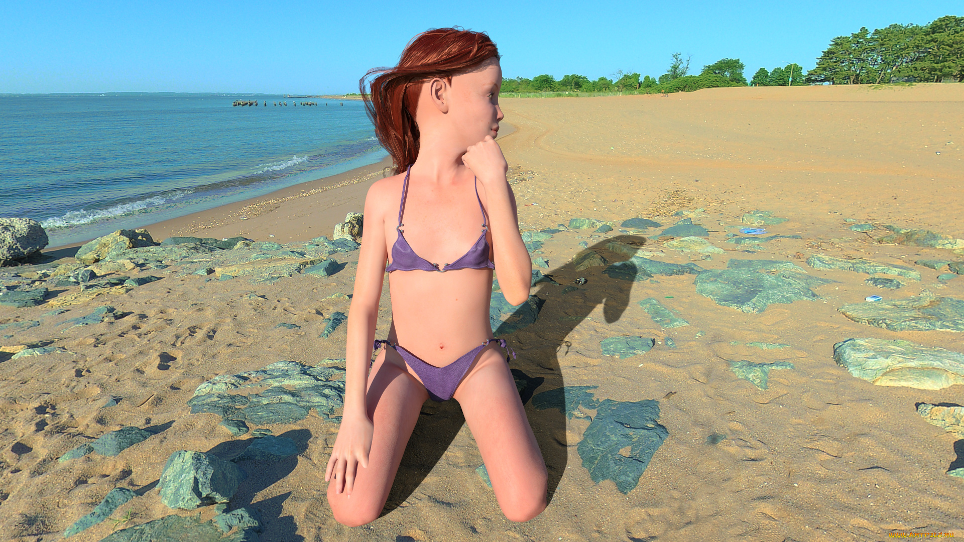 3д, графика, люди, , people, девушка, фон, взгляд