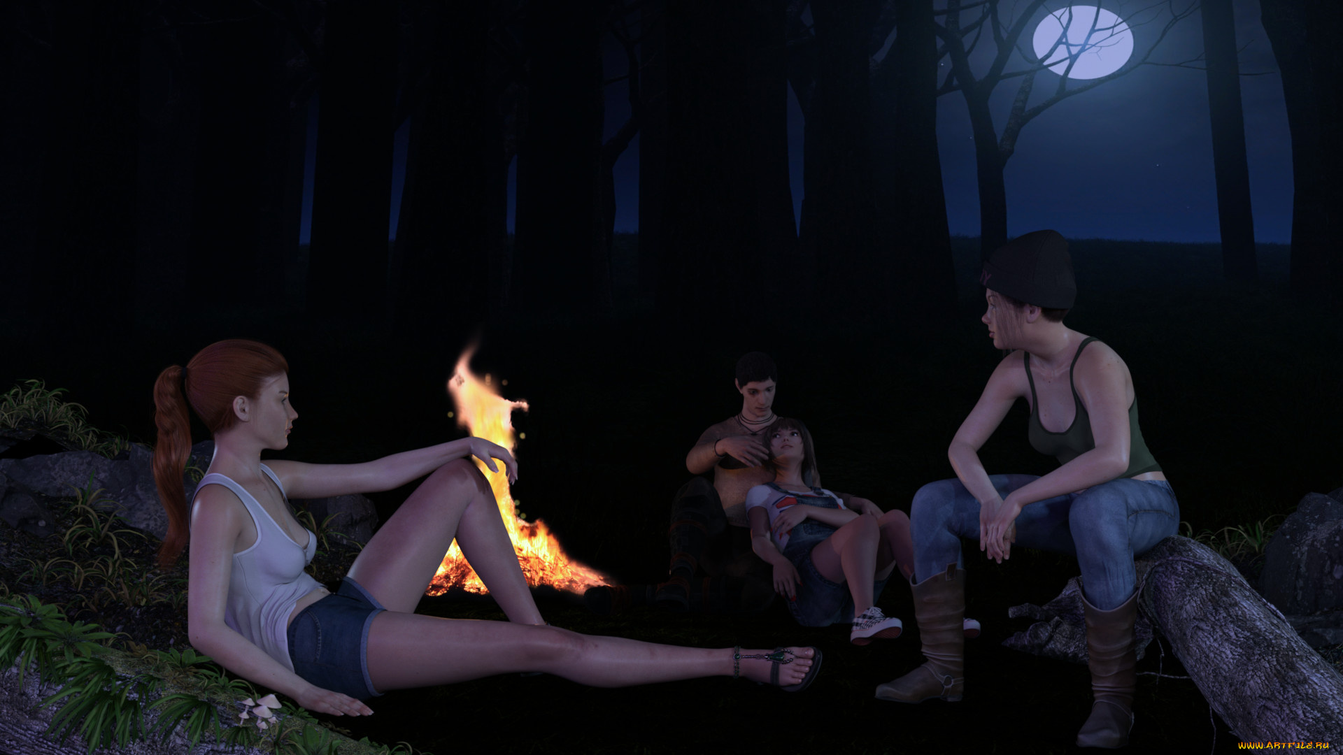 3д, графика, люди, , people, фон, взгляд, девушки