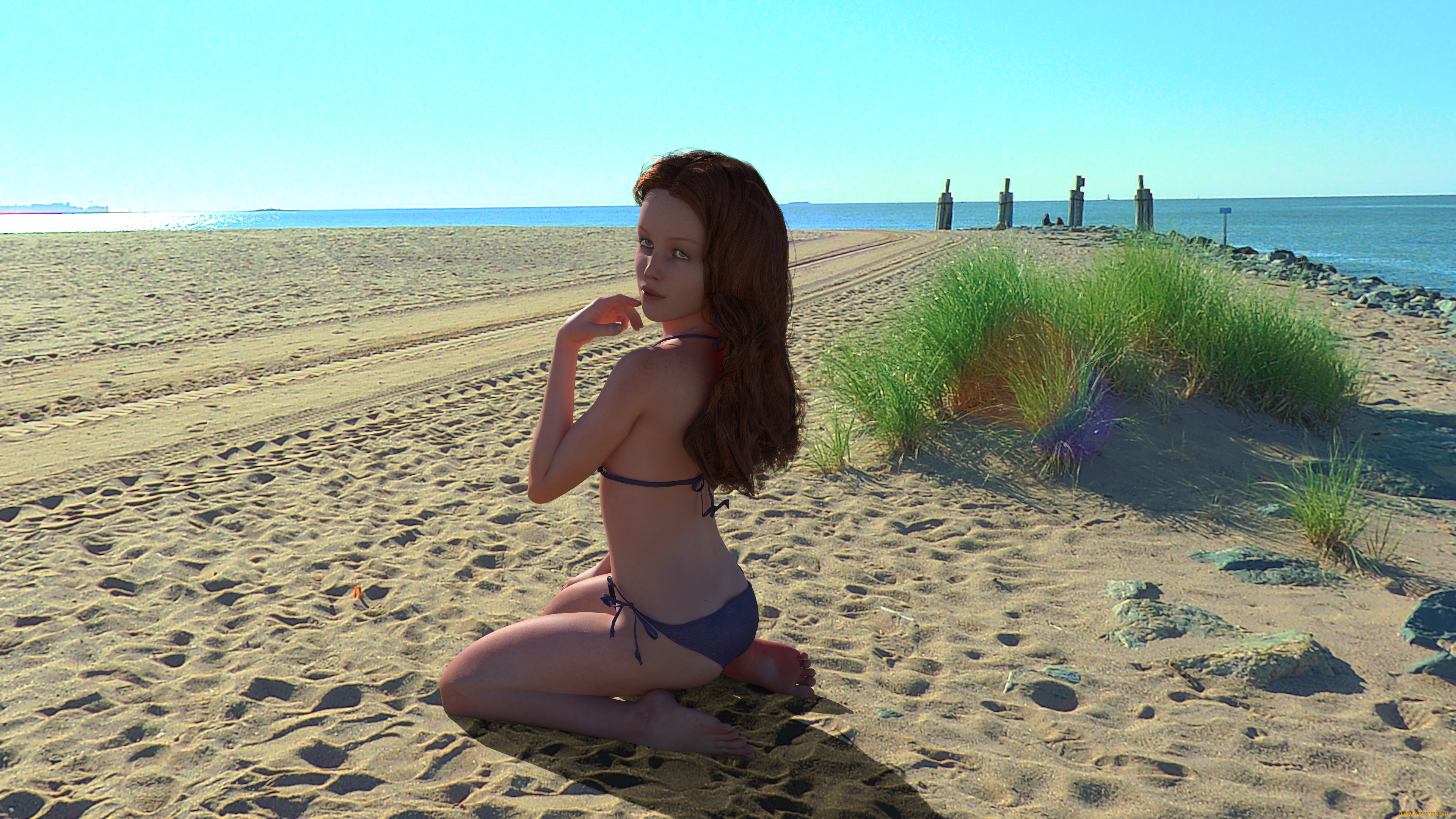 3д, графика, люди, , people, взгляд, девушка, фон