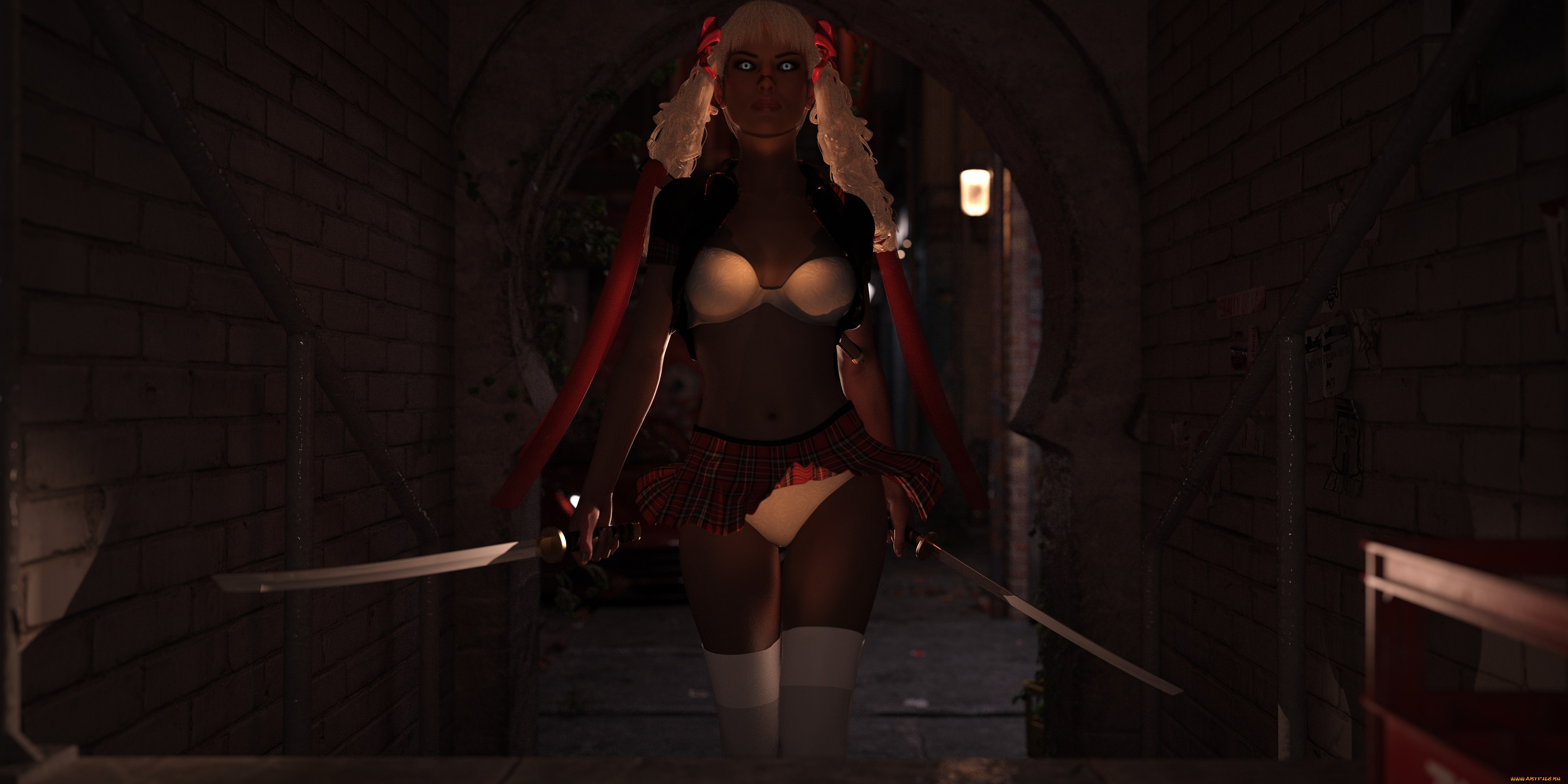 3д, графика, существа, , creatures, девушка, взгляд, фон