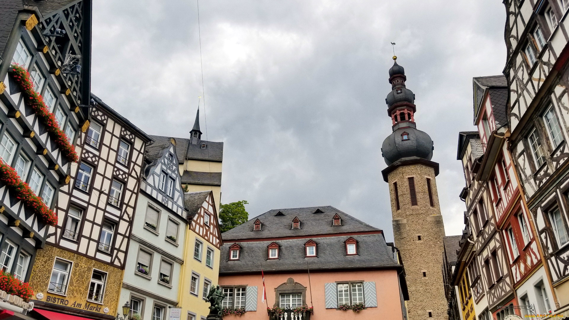 города, кохем, , германия, башня