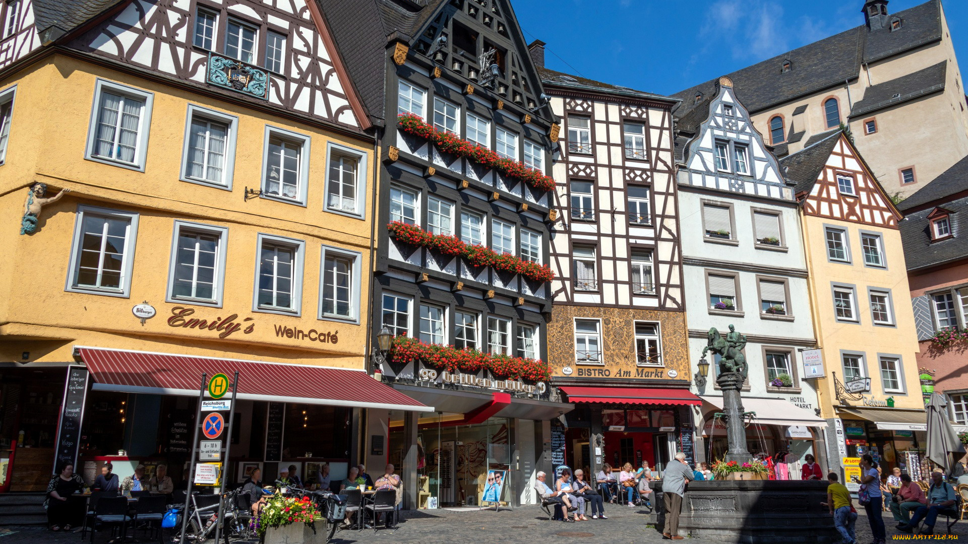 города, кохем, , германия, площадь