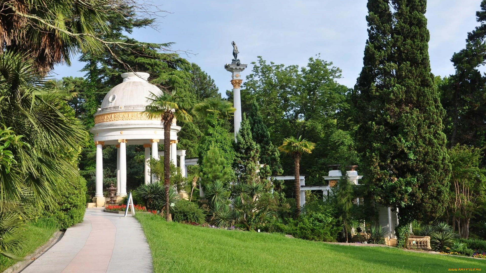 сочи, города, сочи, , россия, город, беседка, парк, дендрарий