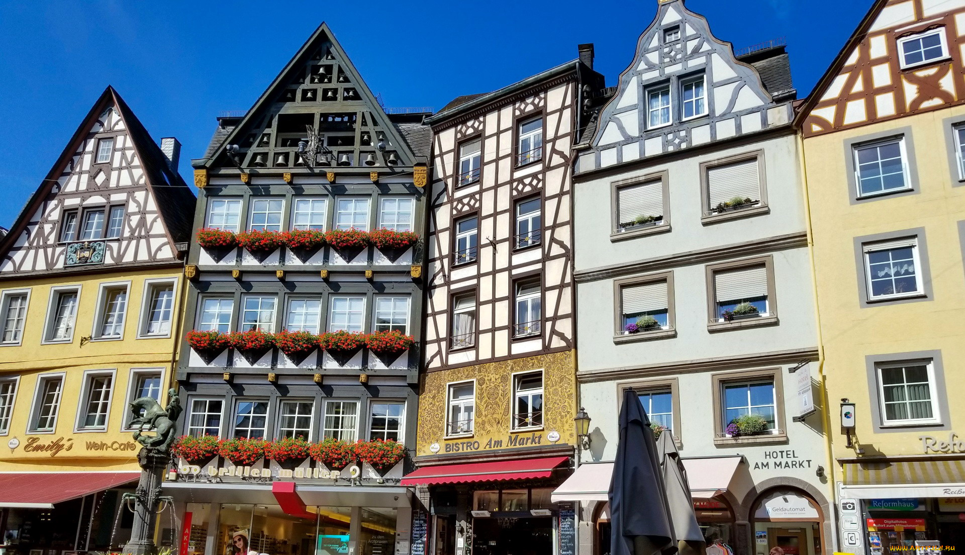 города, кохем, , германия, дома