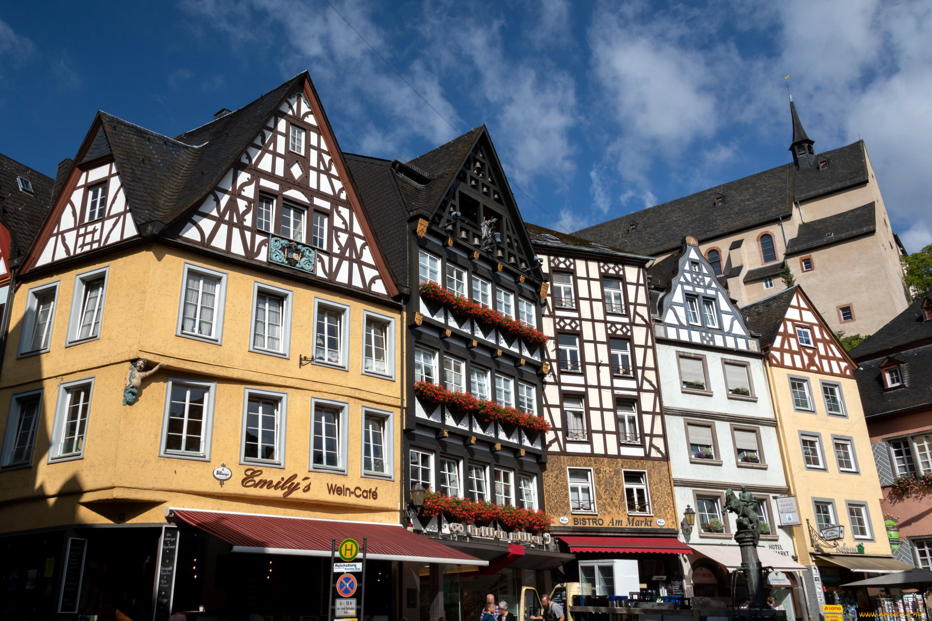 города, кохем, , германия, дома