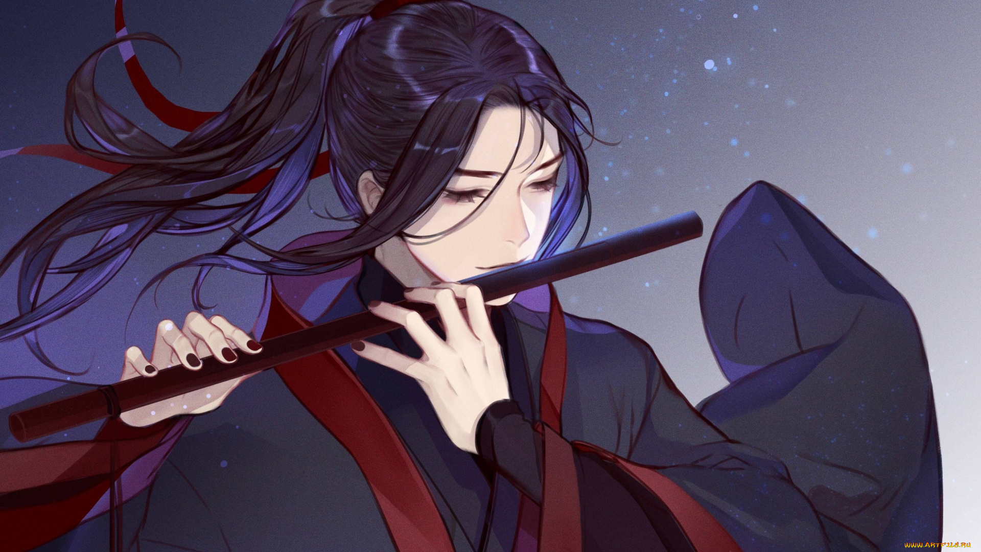 аниме, mo, dao, zu, shi, вэй, усянь, флейта