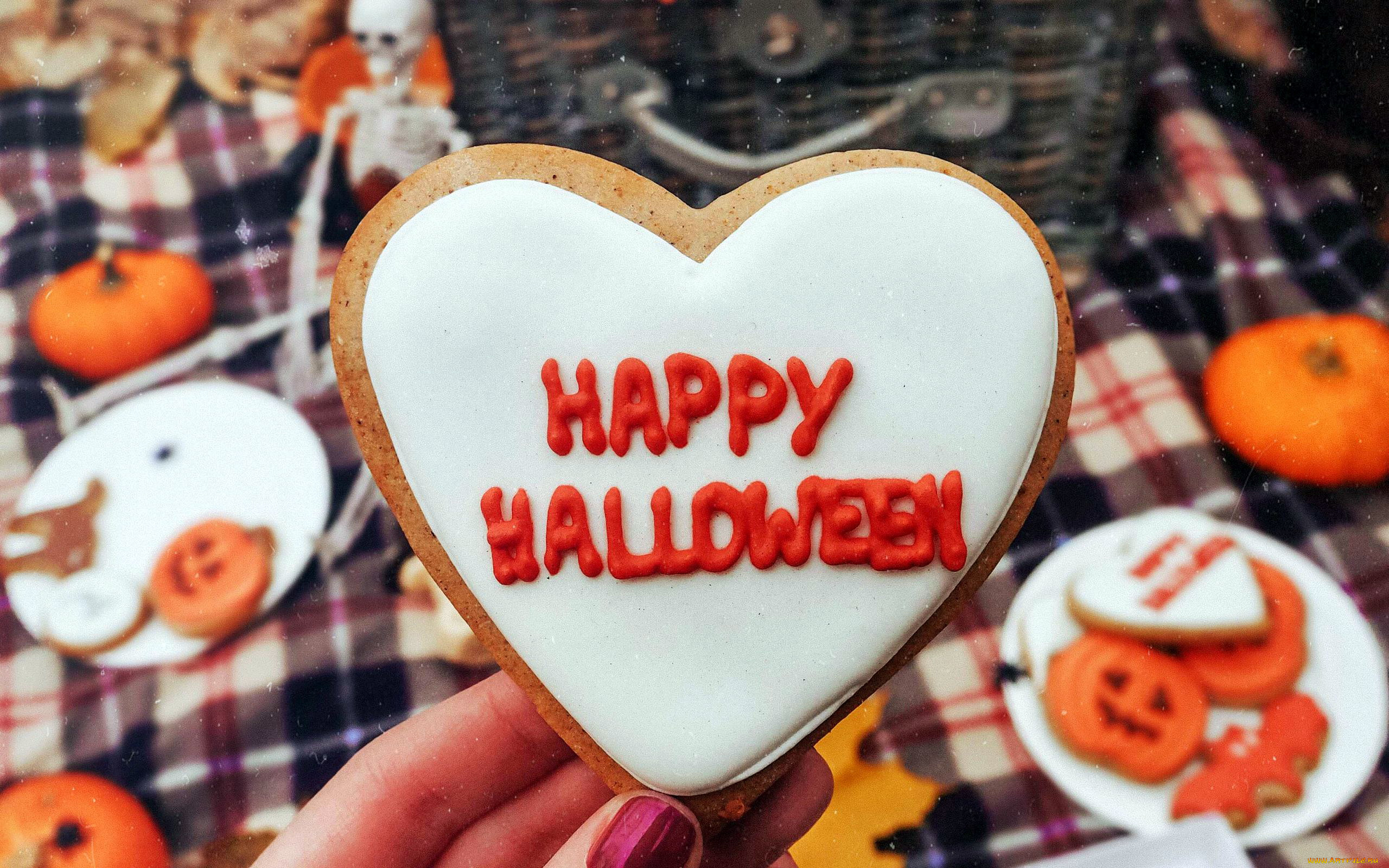 праздничные, хэллоуин, пряник, надпись