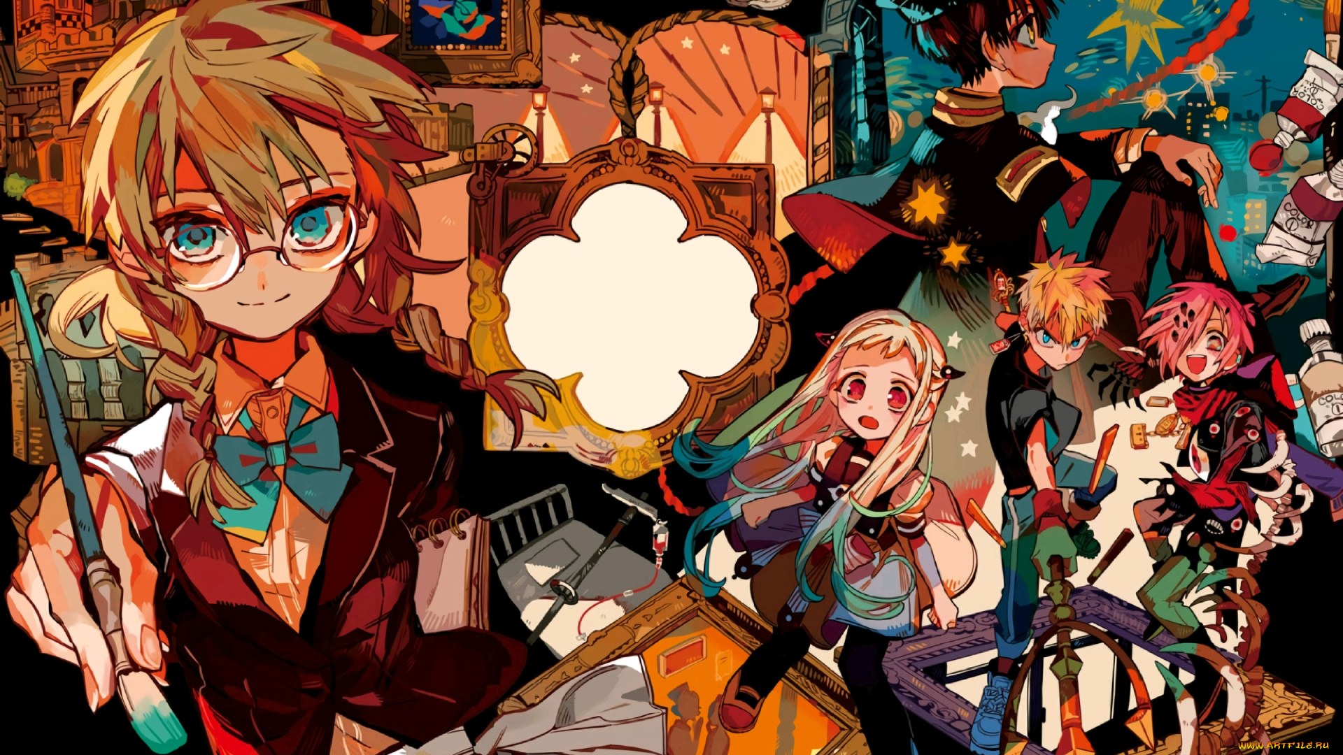 аниме, jibaku, shounen, hanako-kun, jibaku, shounen, hanako, kun