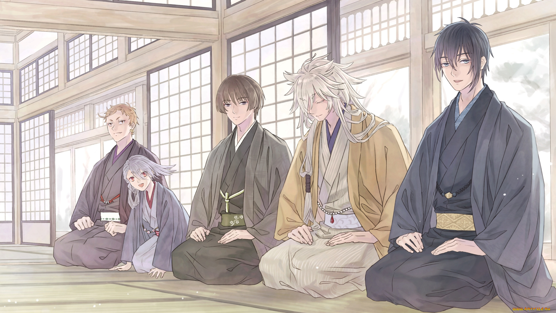 аниме, touken, ranbu, танец, мечей