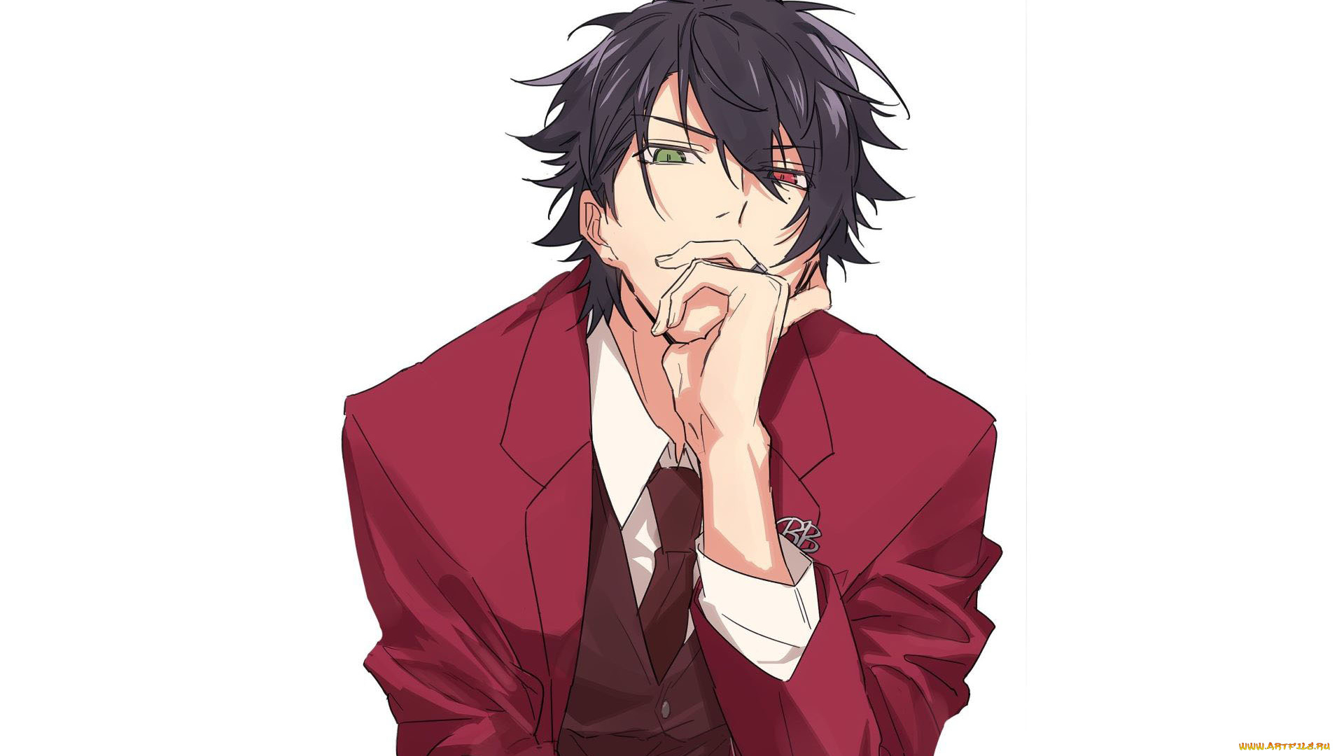 аниме, unknown, , другое, , парень, глаза, пиджак