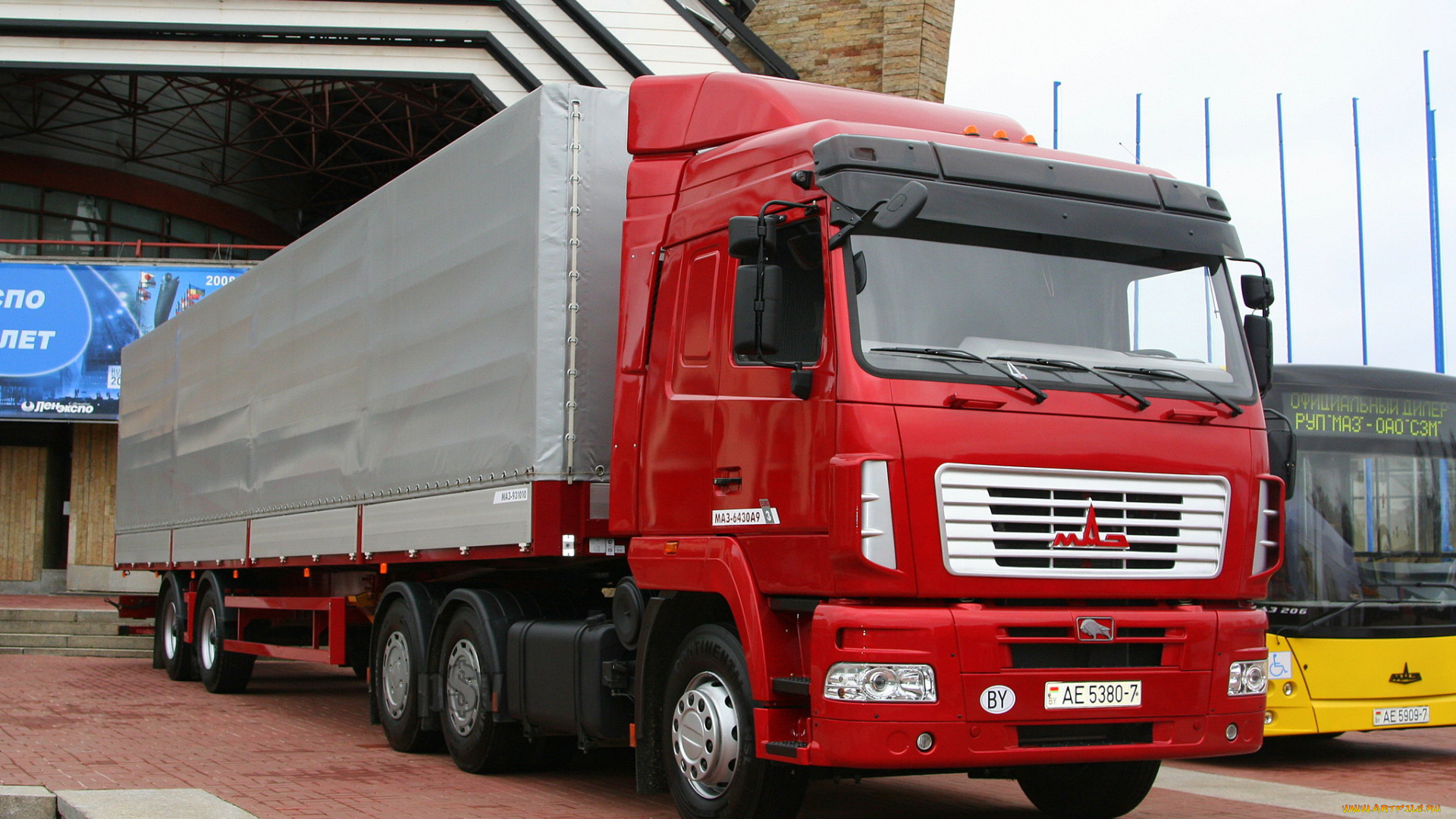 автомобили, маз, maz, red, фура