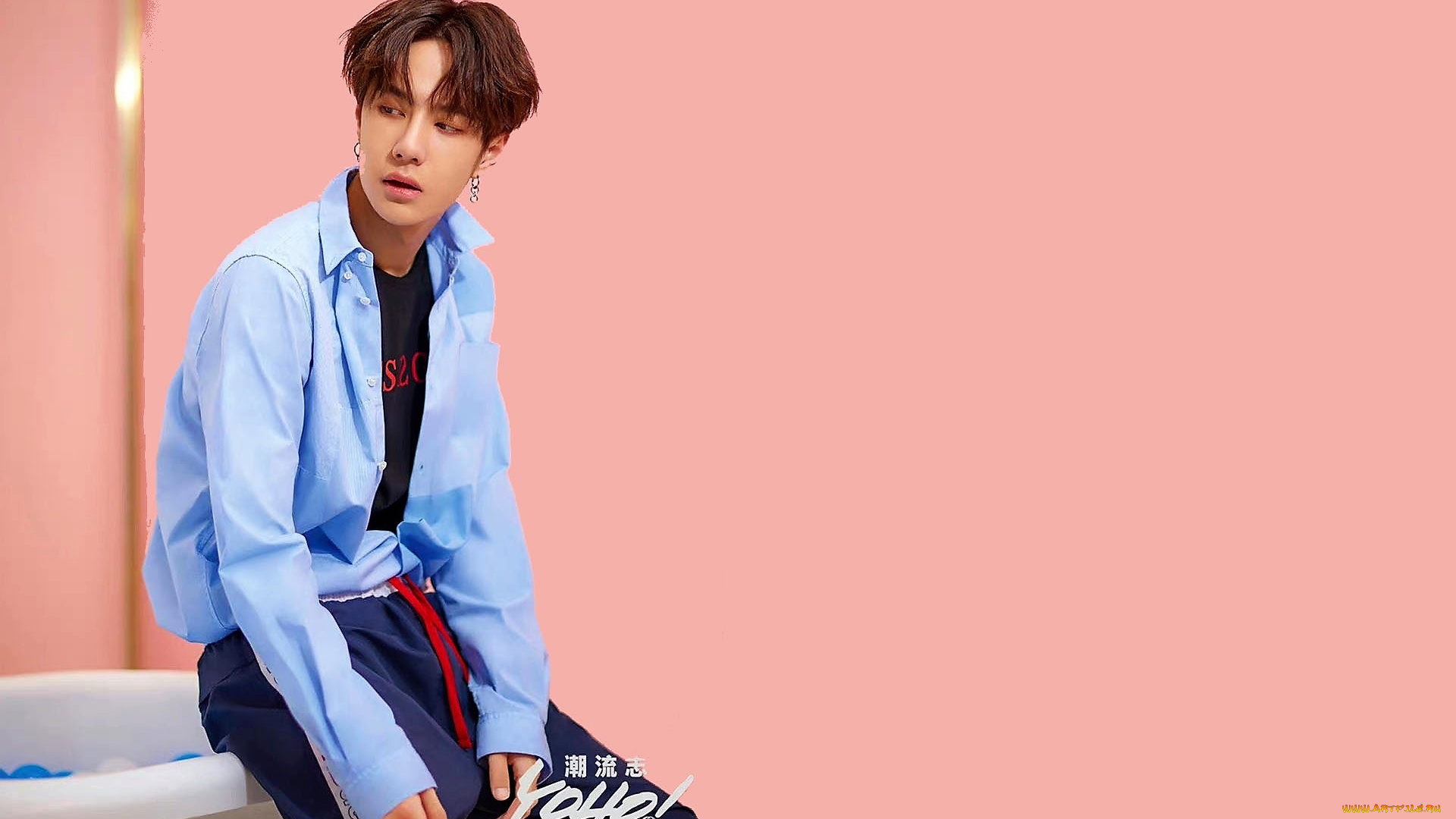 мужчины, wang, yi, bo, актер, рубашка