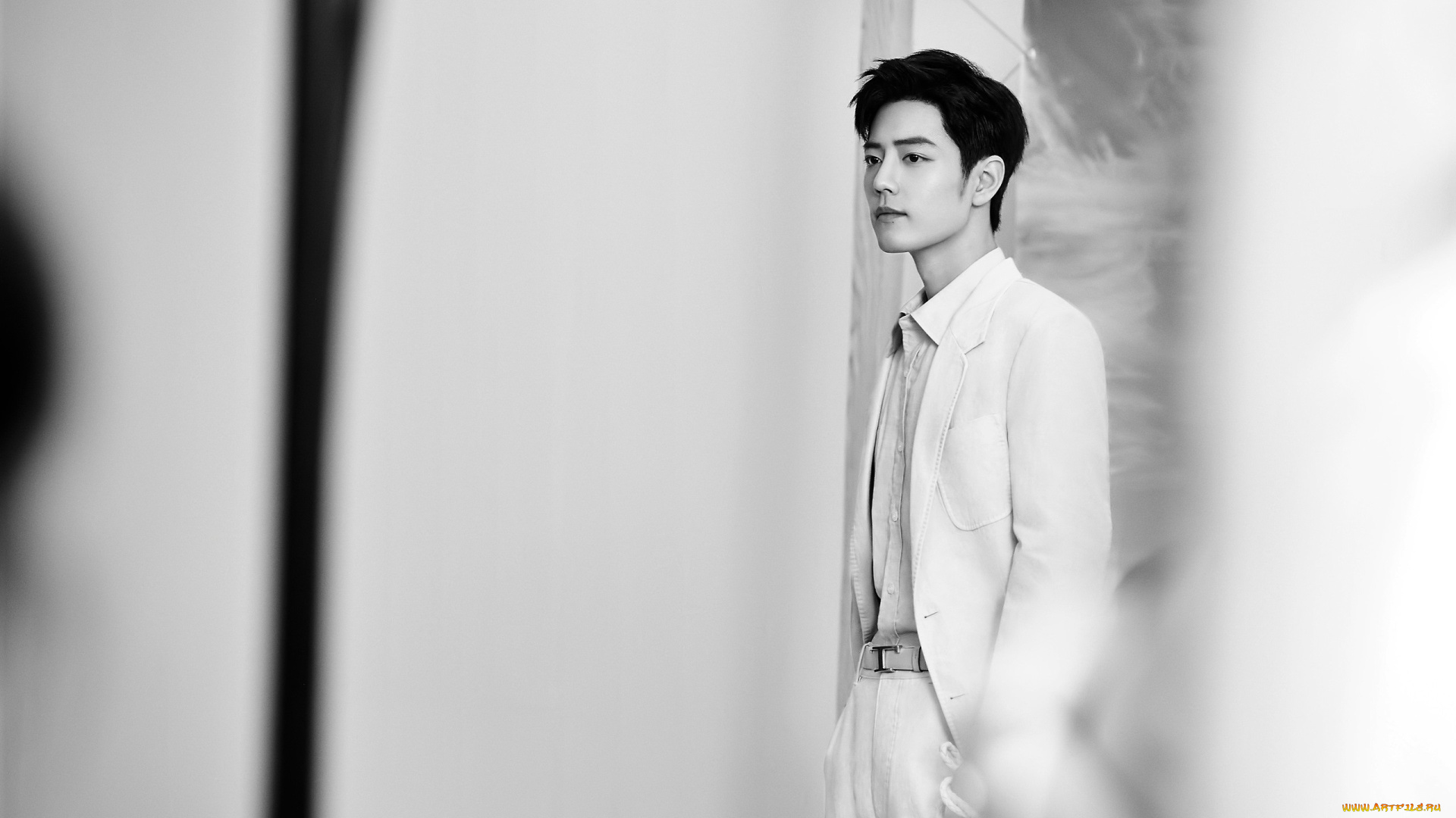 мужчины, xiao, zhan, актер, пиджак