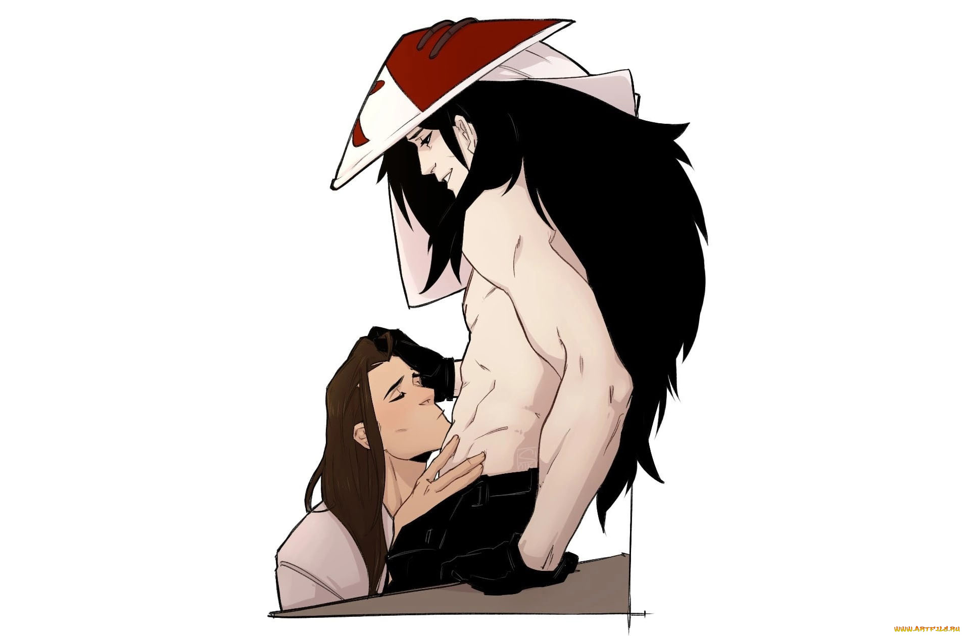 аниме, naruto, мадара, хаширама, шляпа