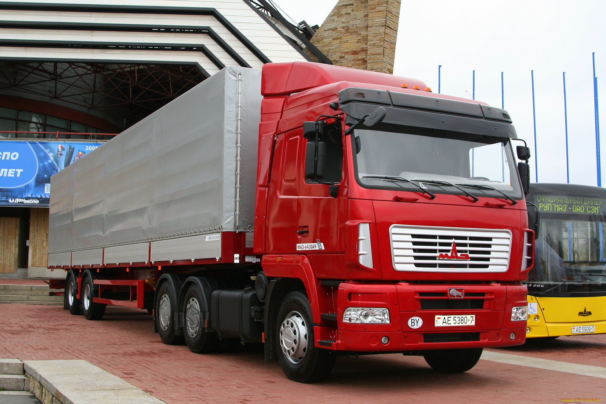 автомобили, маз, maz, red, фура