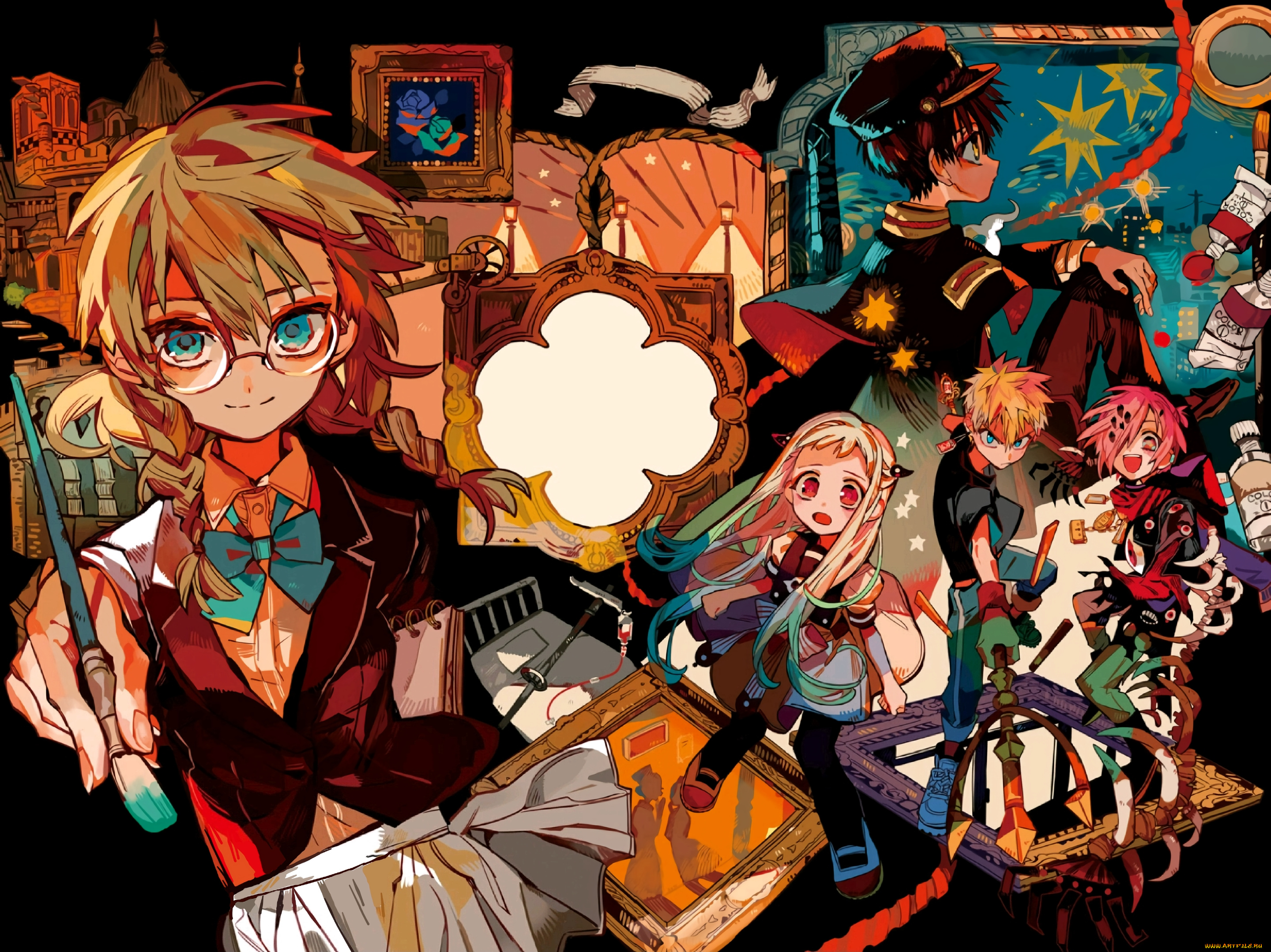 аниме, jibaku, shounen, hanako-kun, jibaku, shounen, hanako, kun