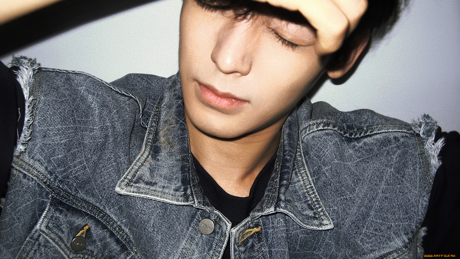 мужчины, hou, ming, hao, актер, лицо, жилет