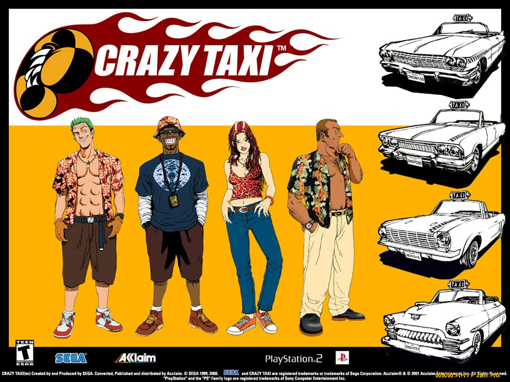 crazy, taxi, видео, игры
