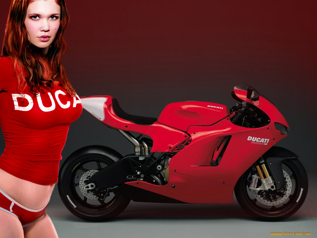 мотоциклы, мото, девушкой