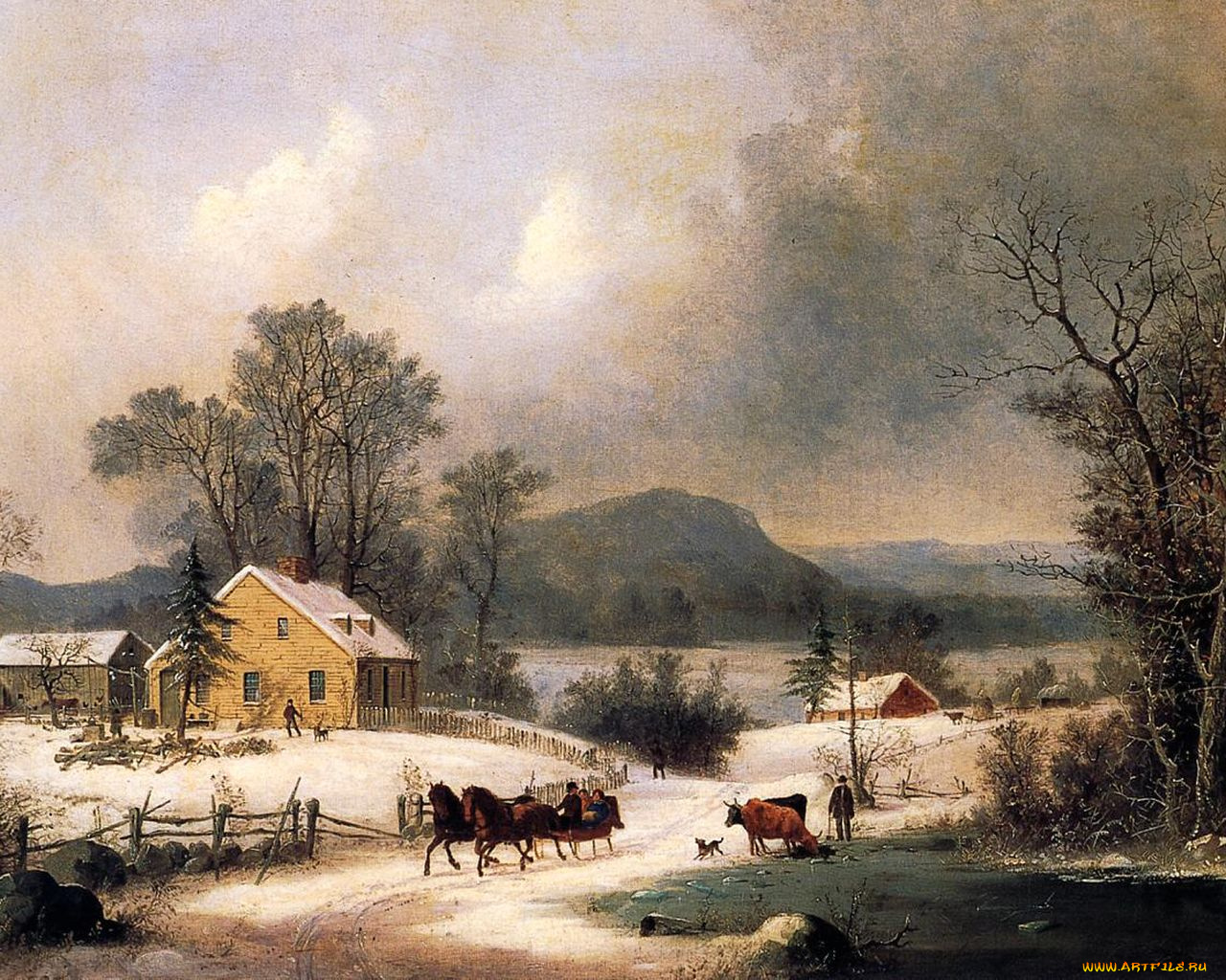 george, henry, durrie, рисованные