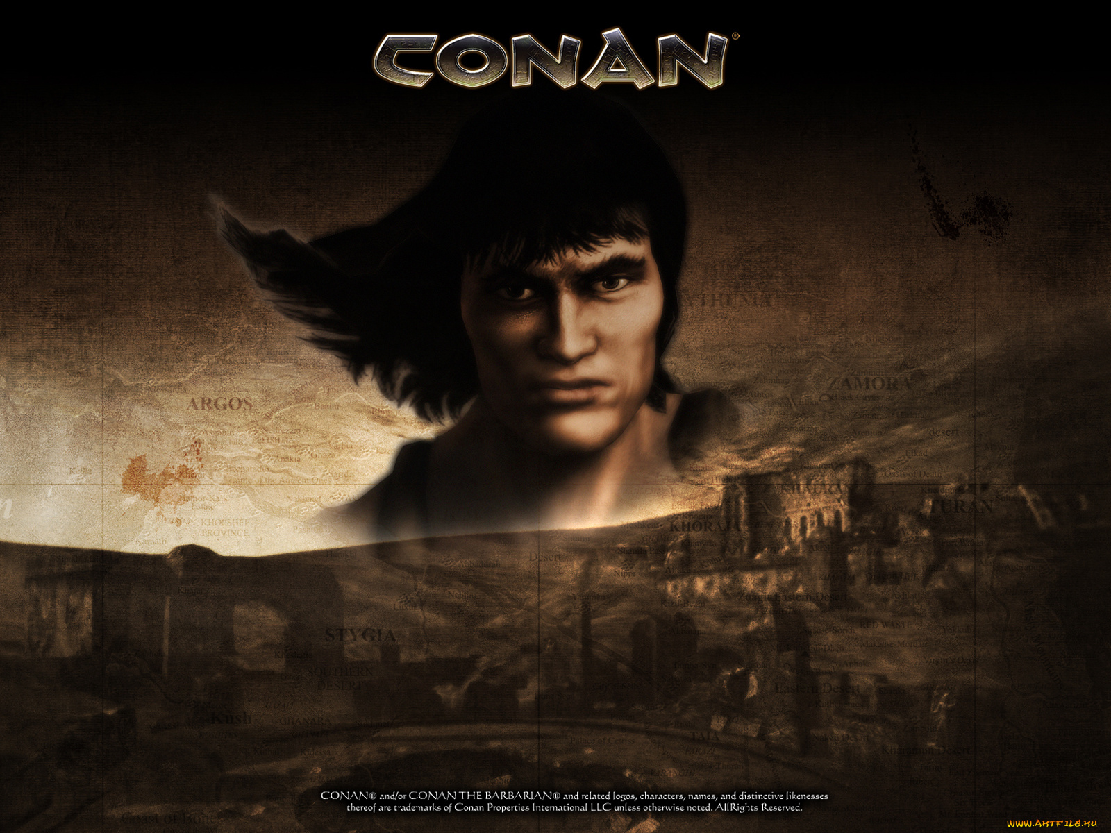 видео, игры, conan, the, dark, axe