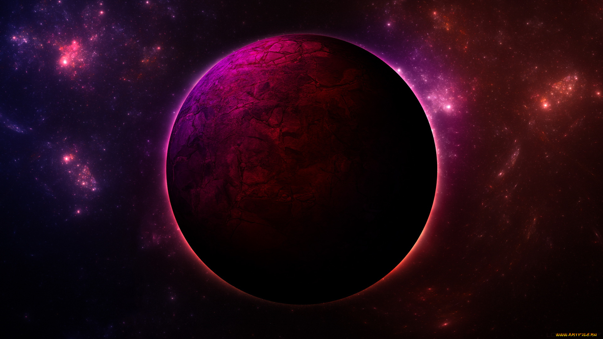 космос, арт, планеты, звезда