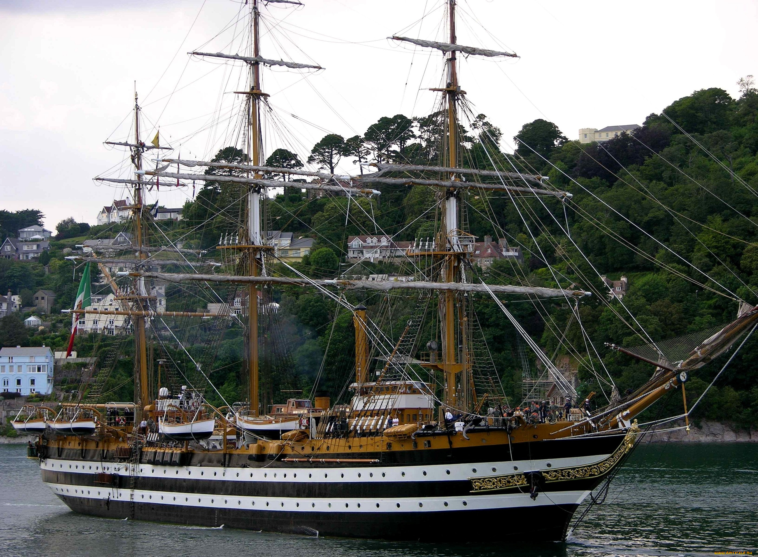 корабли, парусники, мачты, большой