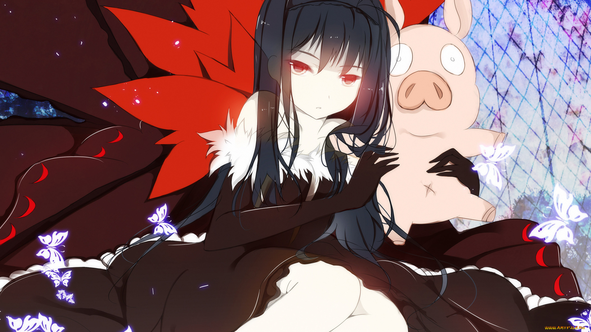 аниме, accel, world, arita, haruyuki, kuroyukihime, девушка, глаза, волосы