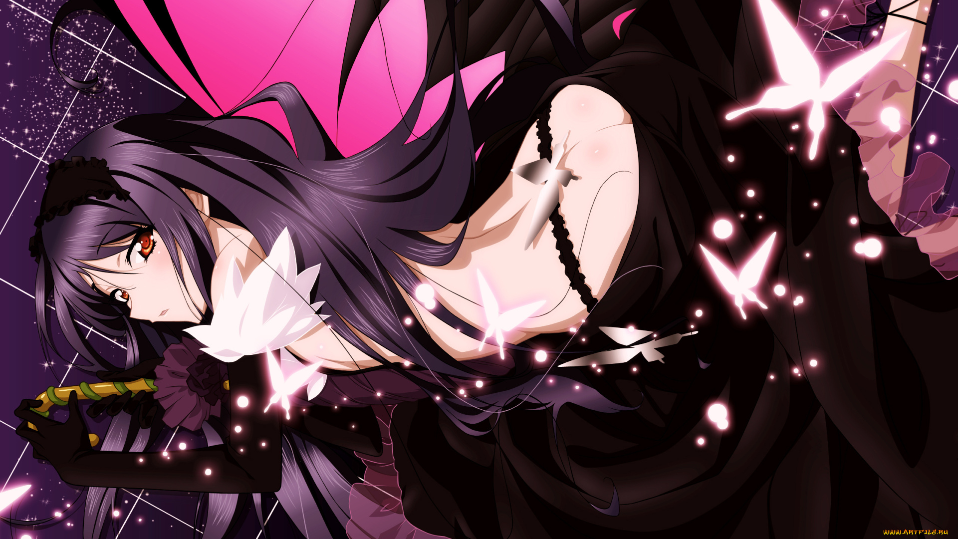 аниме, accel, world, kuroyukihime