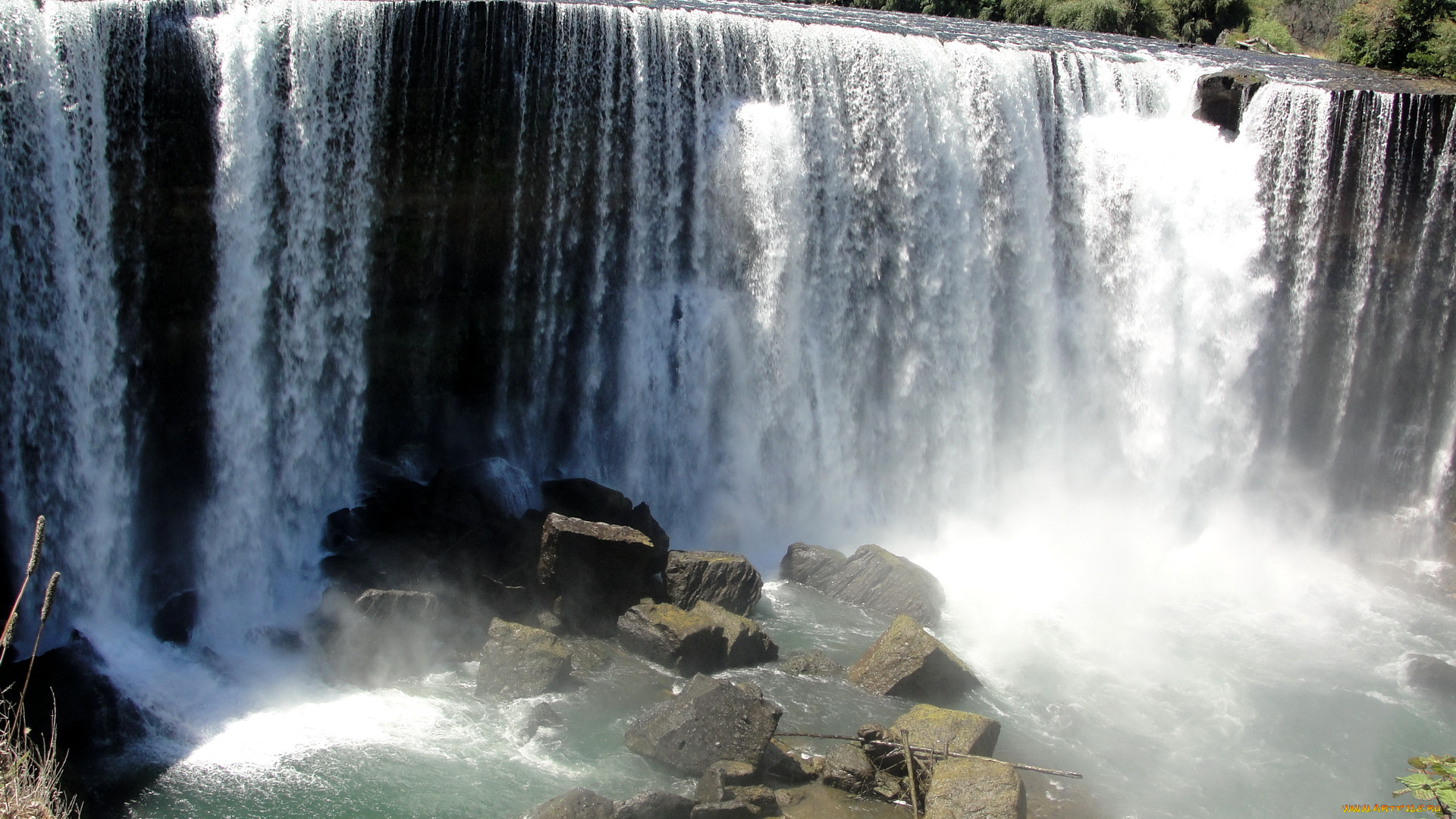 laja, falls, chile, природа, водопады, водопад